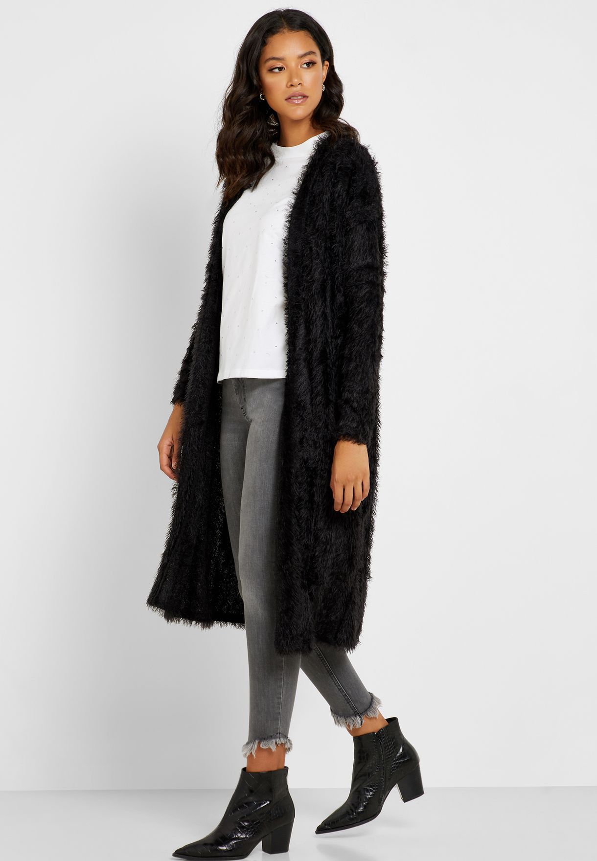 mango black cardigan
