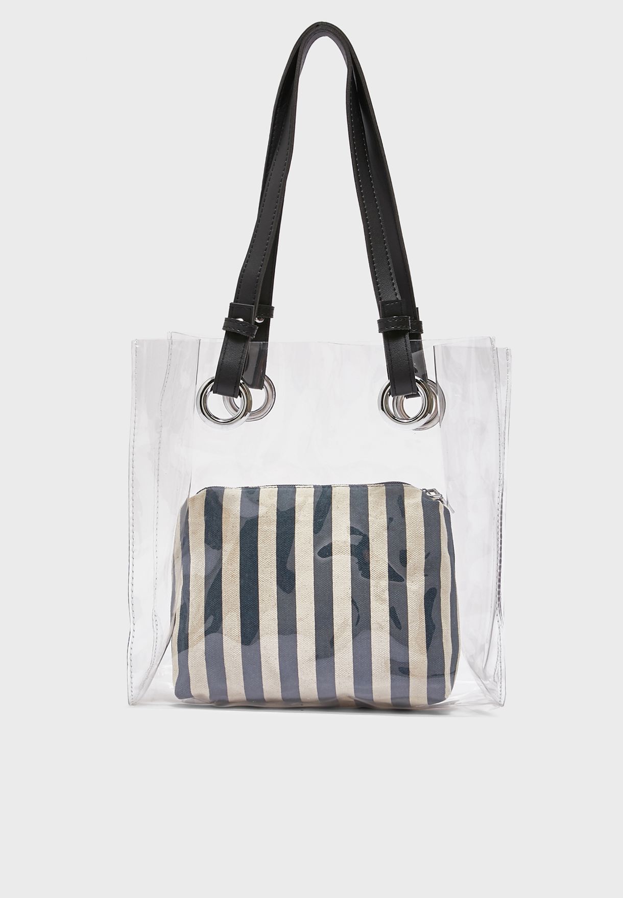 ella clear mini tote bag