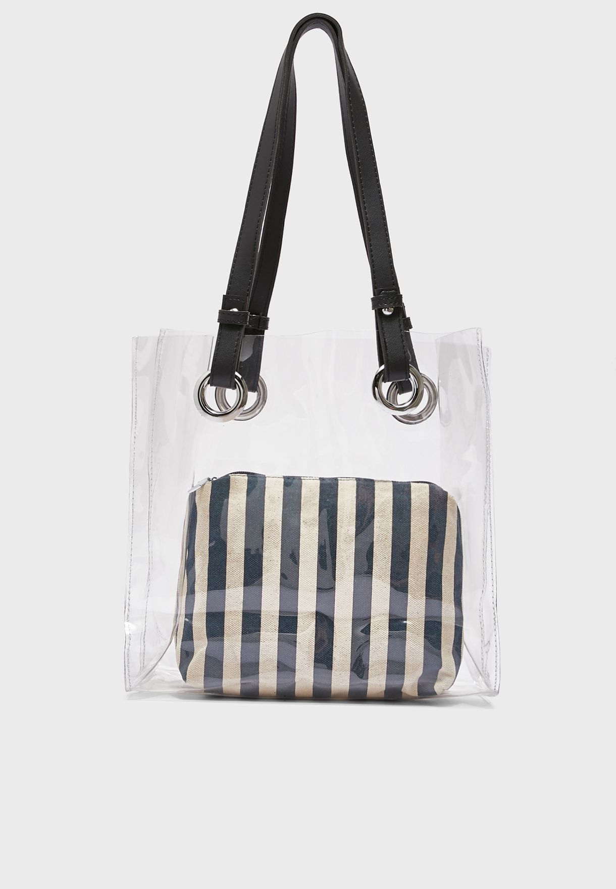 ella clear mini tote bag