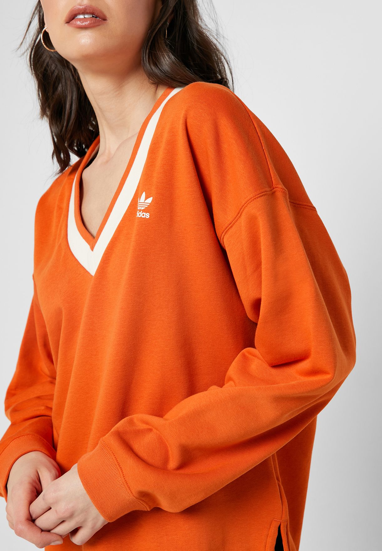 womens orange adidas sweatshirt