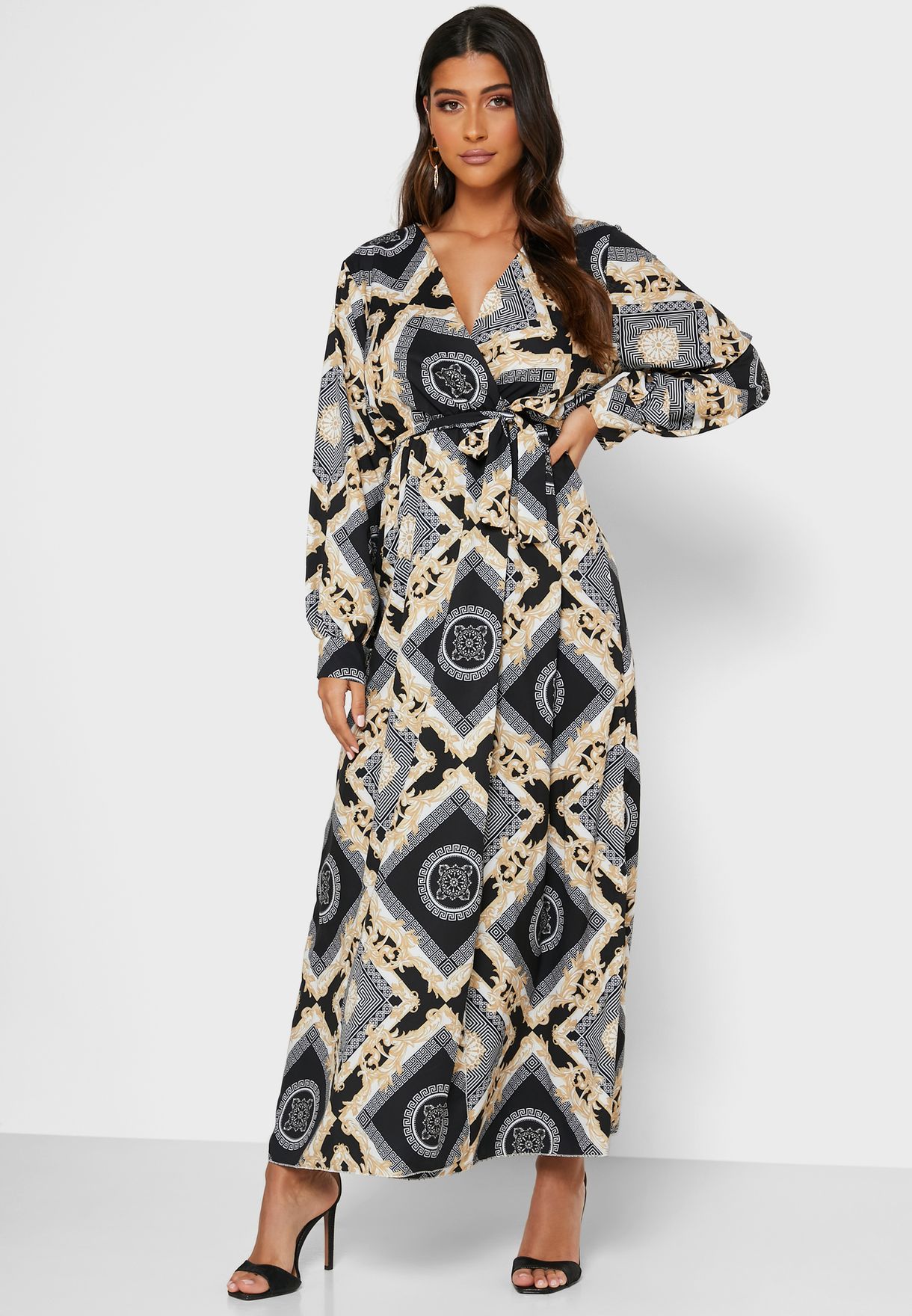 Buy Quiz prints Pleated Printed Dress for Women in MENA, Worldwide