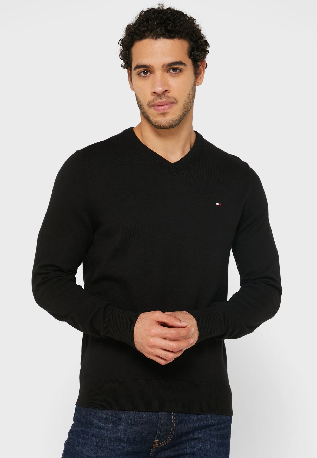 isolation Stifte bekendtskab kapacitet Buy Tommy Hilfiger black Pima Cotton Cashmere Sweater for Men in Riyadh,  Jeddah