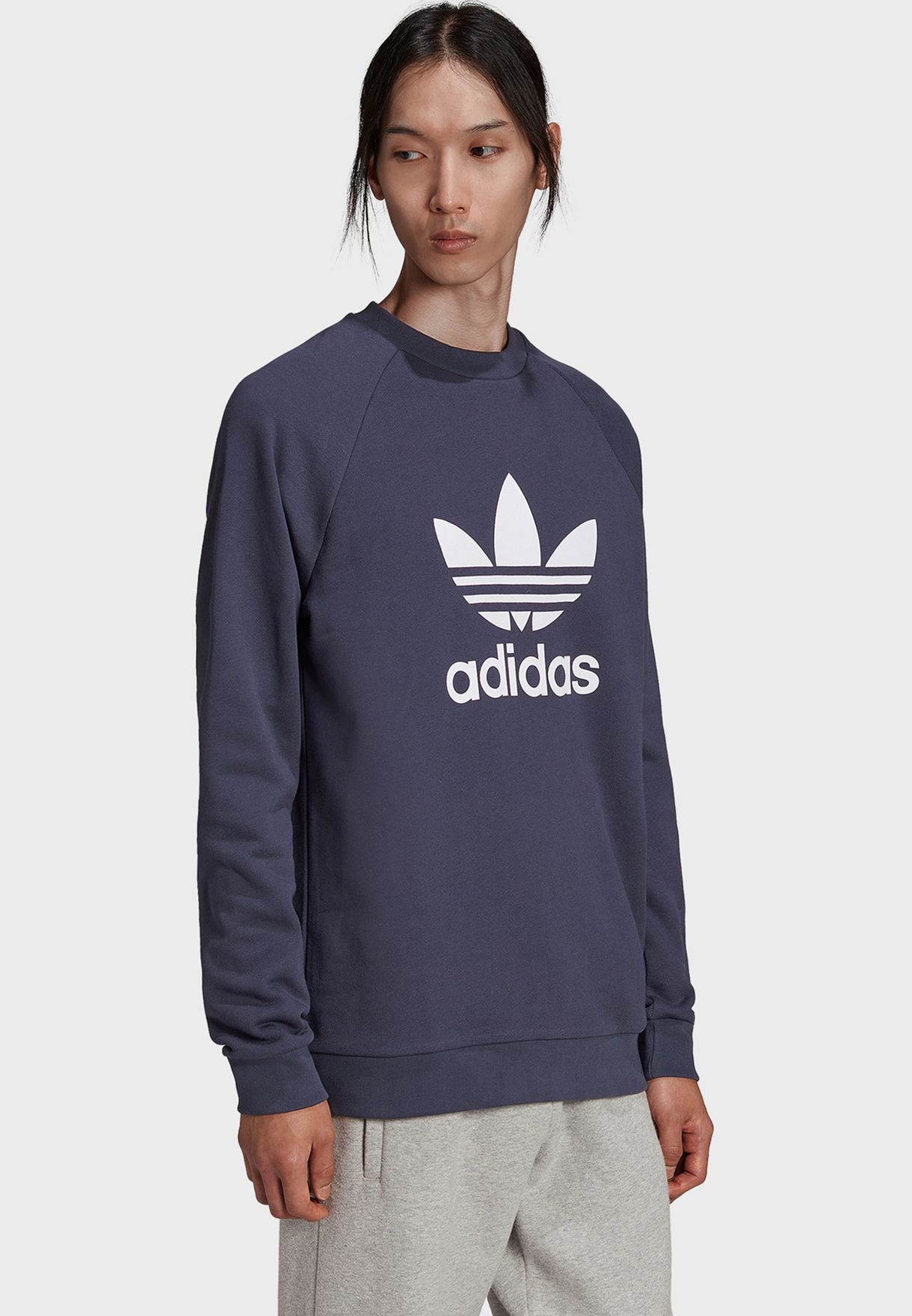 navy adidas sweatshirt mens