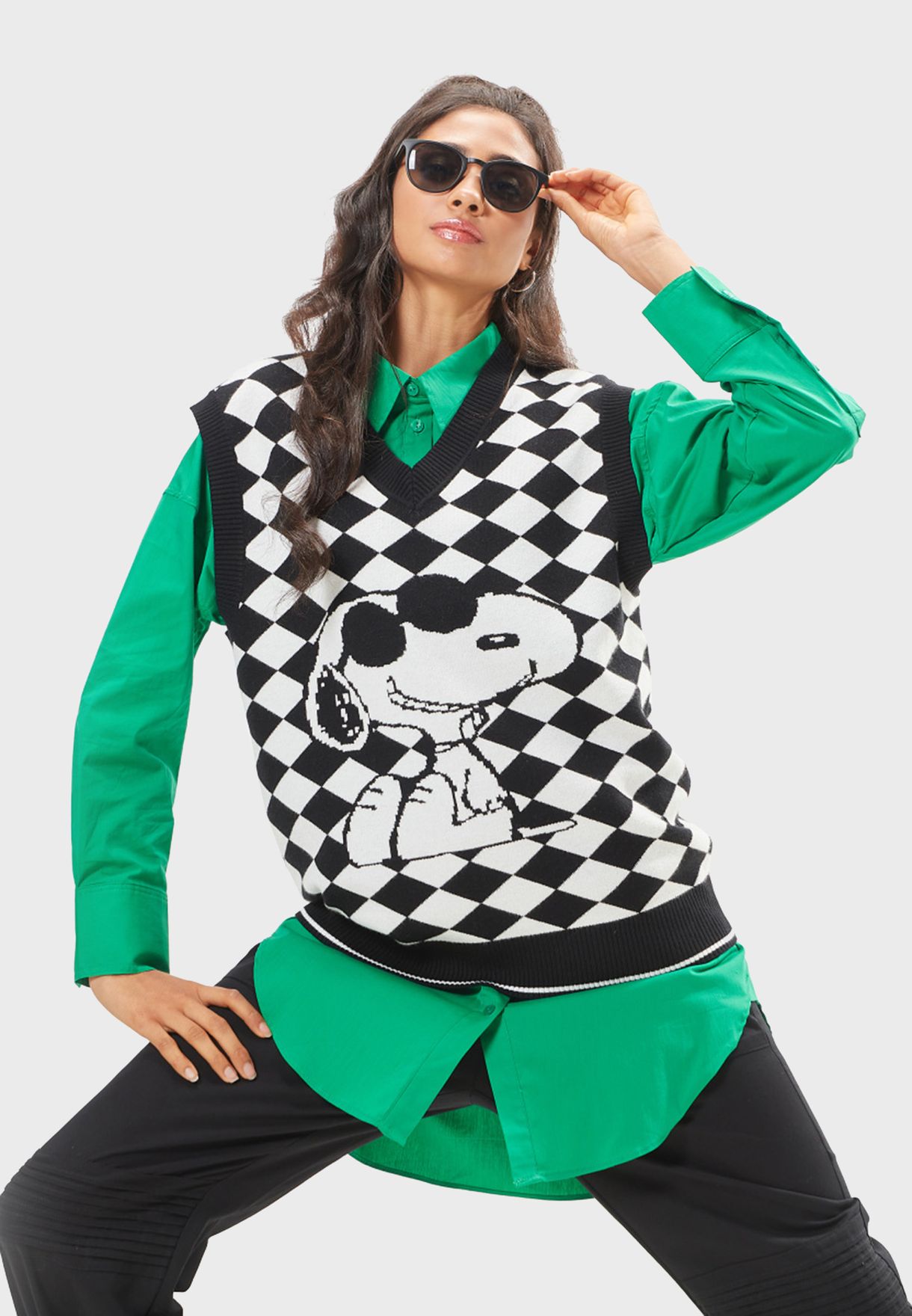 Snoopy Dog Printed Sweater