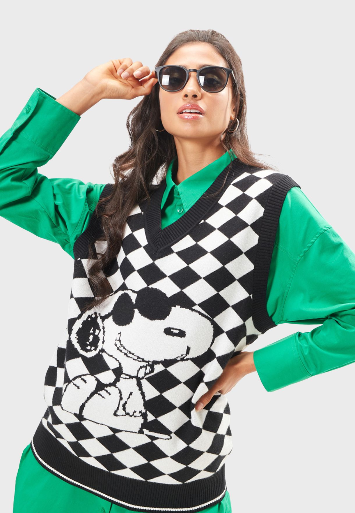 Snoopy Dog Printed Sweater