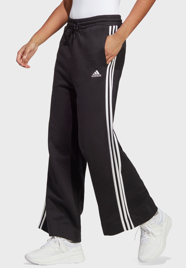 Buy adidas black 3 Stripe Essential French Wide Pants Kids in Riyadh, Jeddah