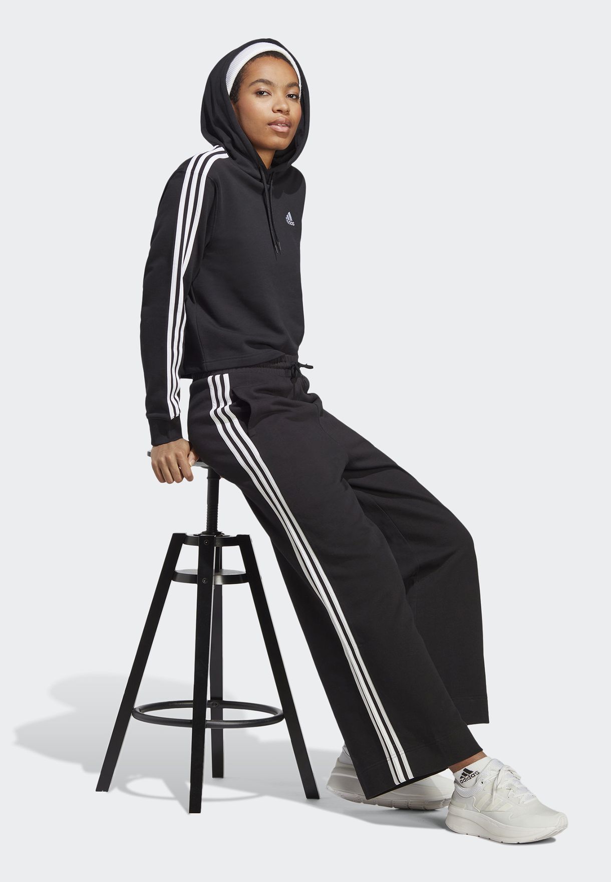 3 Stripe Essential French Terry Wide Pants