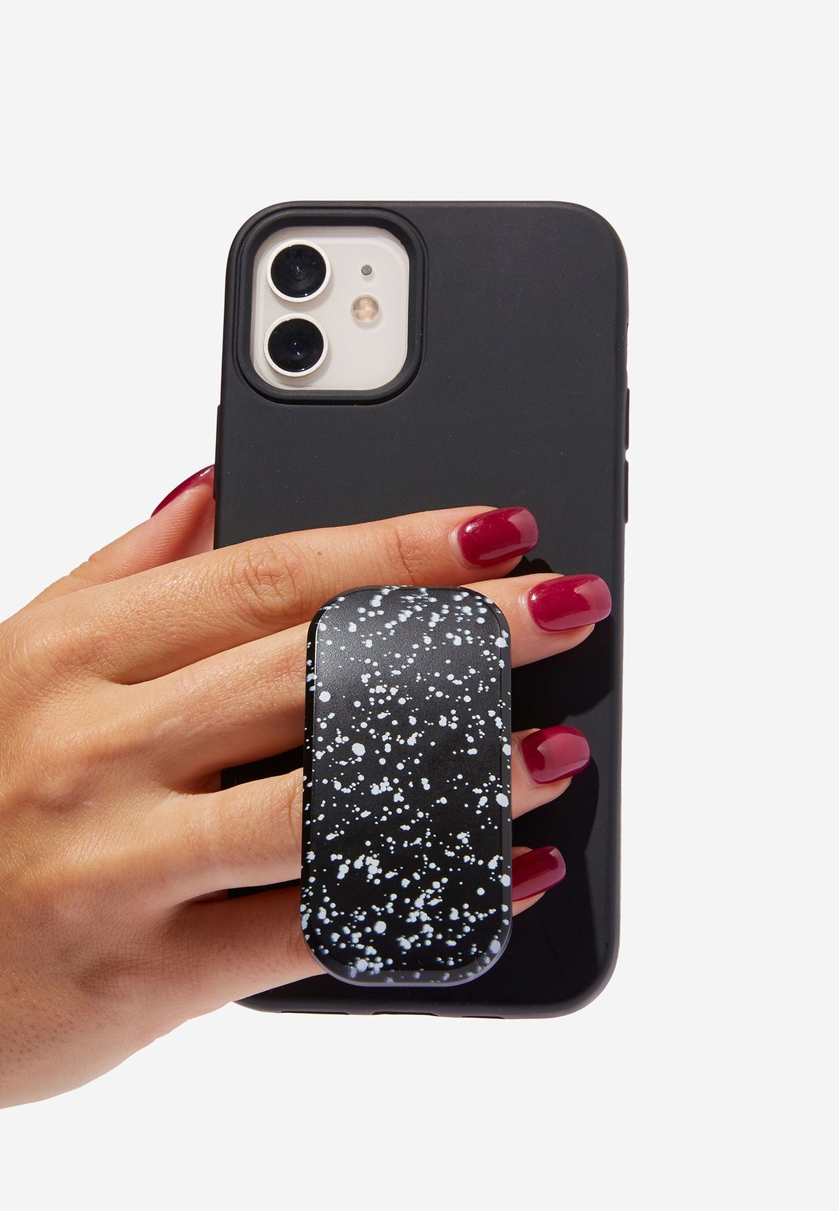 Splatter Black Phone Holder