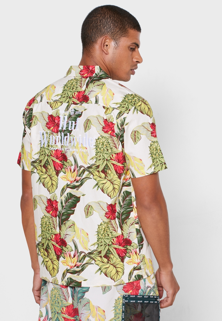 HUF Mens Paraiso Resort Woven Shirt 