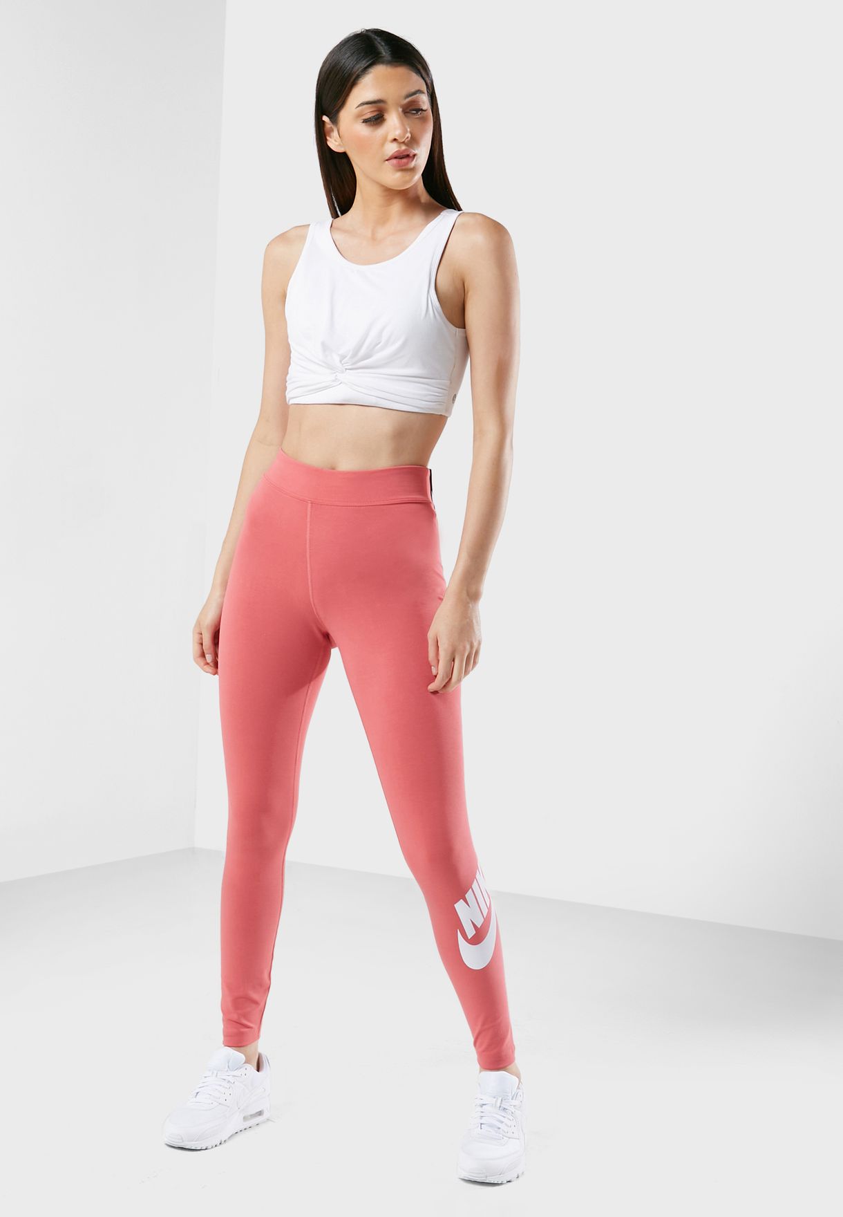 nike futura leggings black and pink