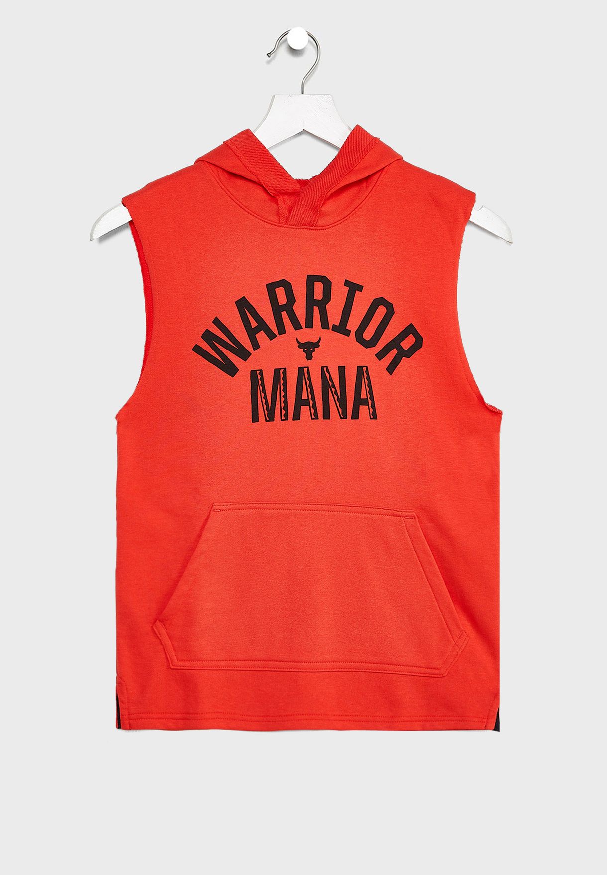 Under Armour Boy's Youth Project Rock Mana Sleeveless Hoodie Black 1351837 002