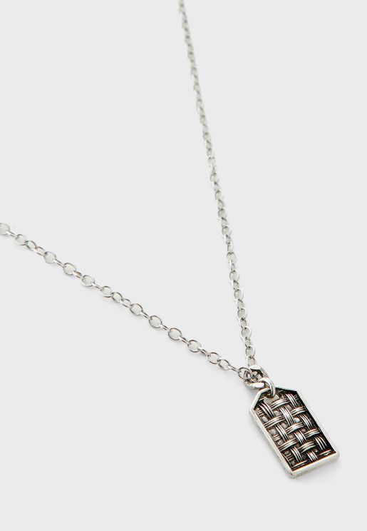 Woven Tag Necklace