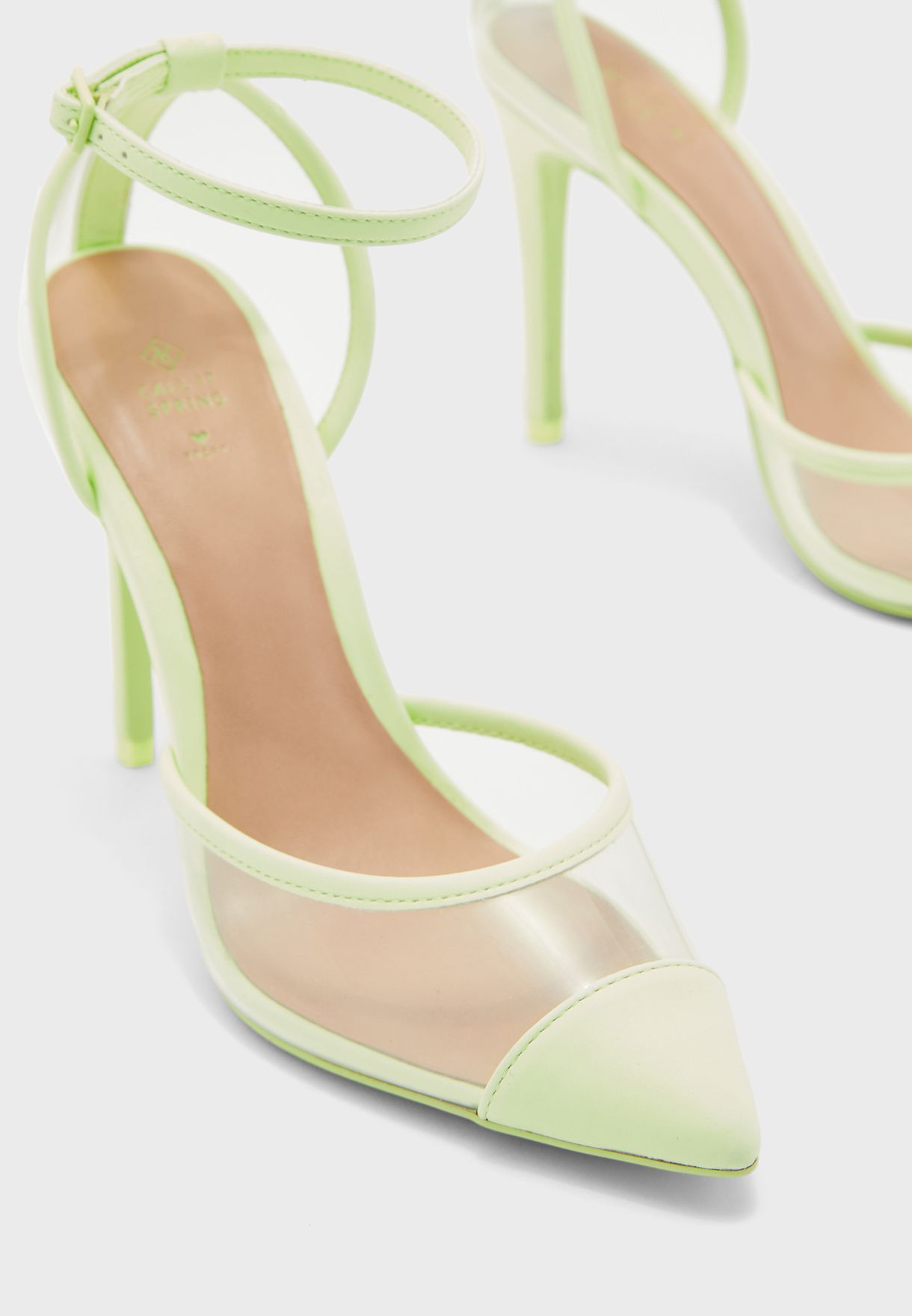 Buy Call It Spring Green Bisous Ankle Strap High Heel Sandal For Women In Mena Worldwide Bisous330