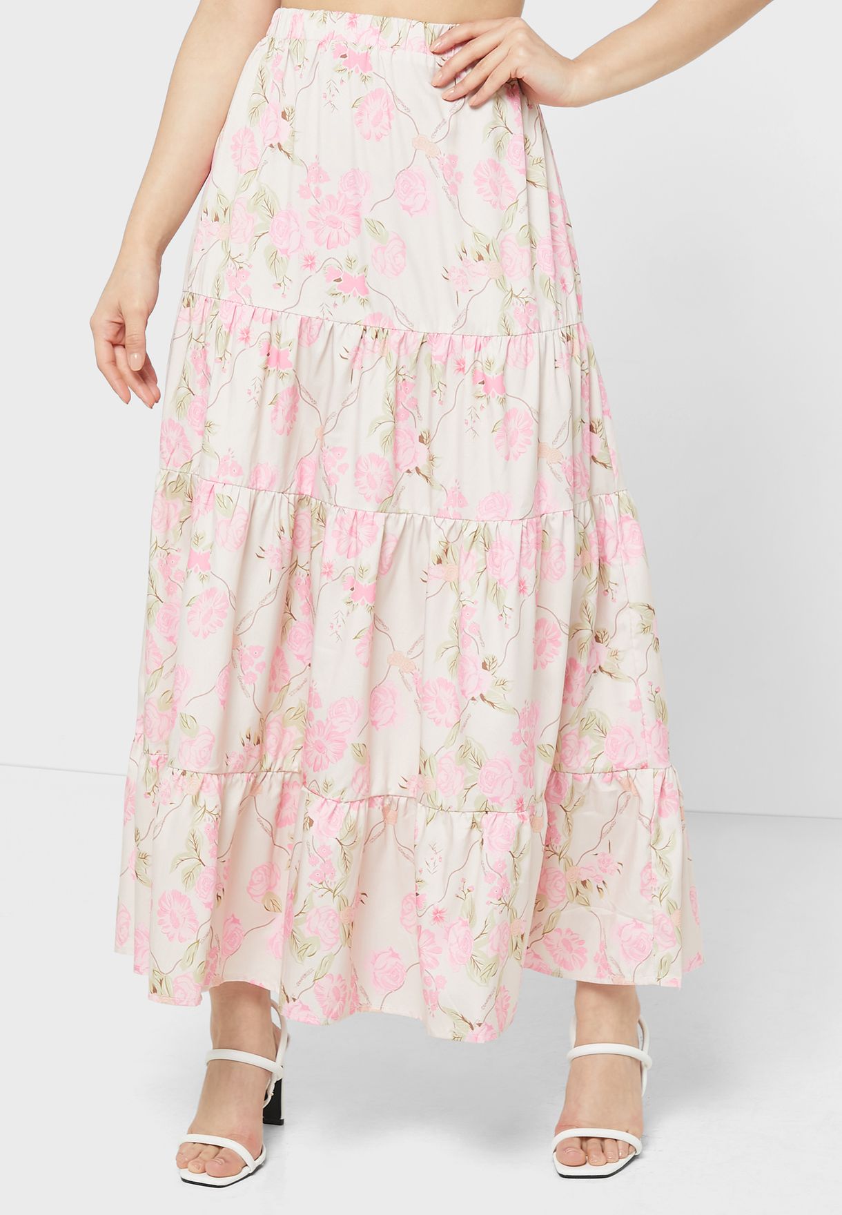 Printed Skirt And Top Set