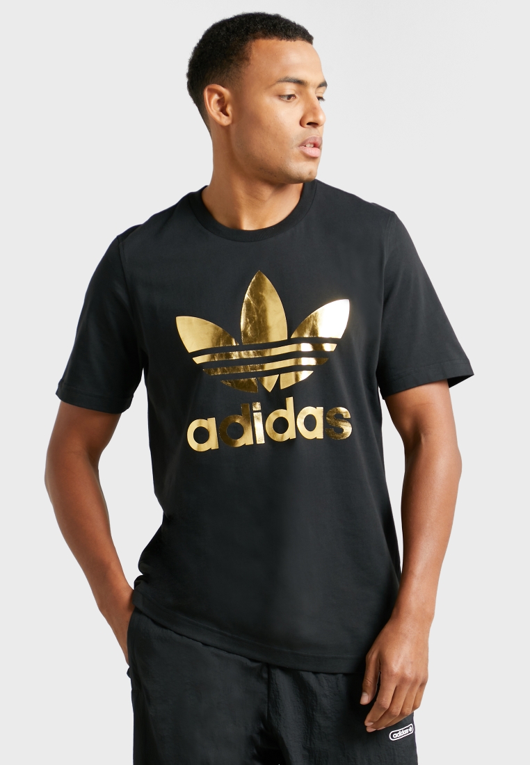 Buy adidas Originals black Trefoil Holo T-Shirt for Men in MENA, Worldwide