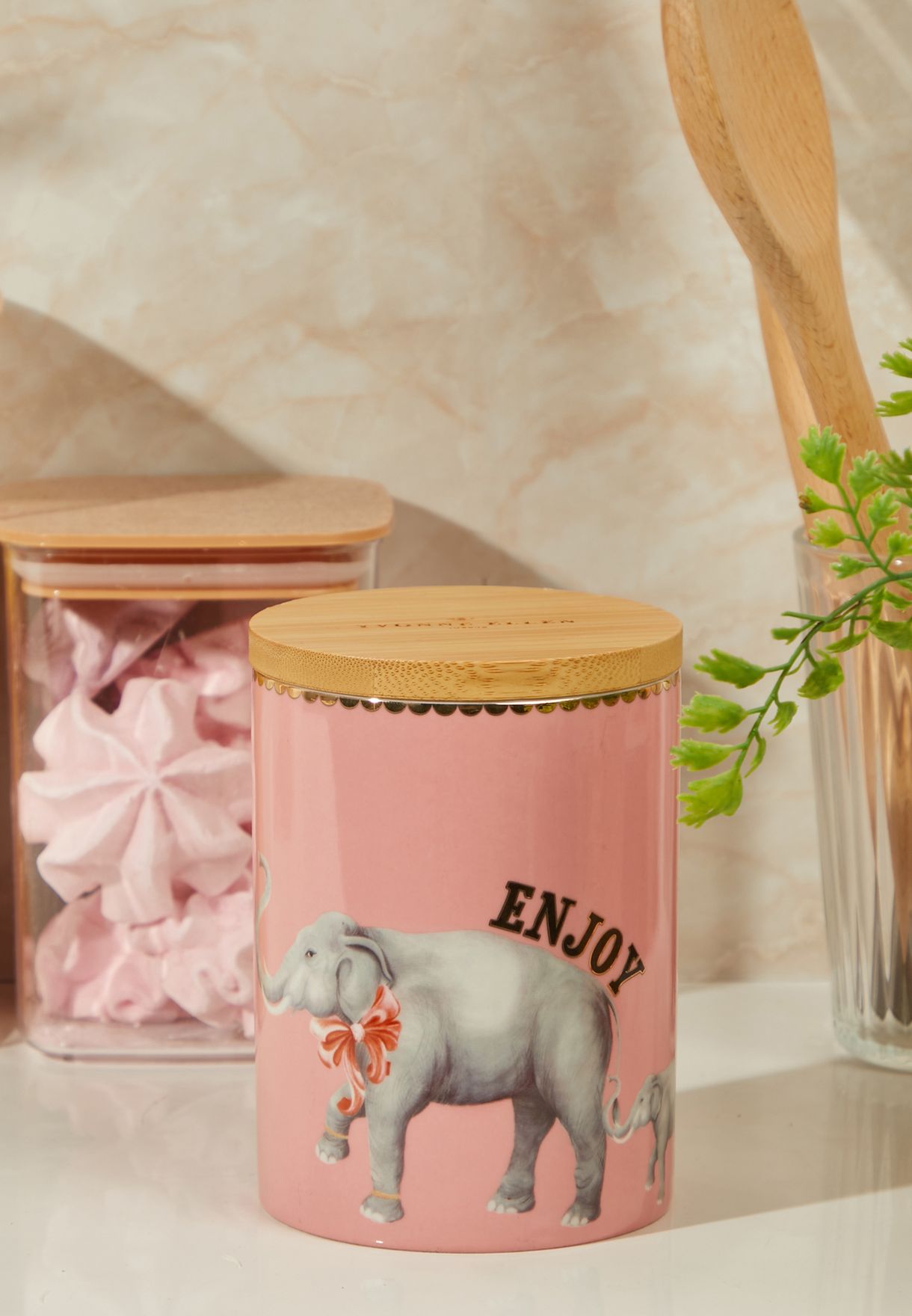 Medium Elephant Design Storage Jar