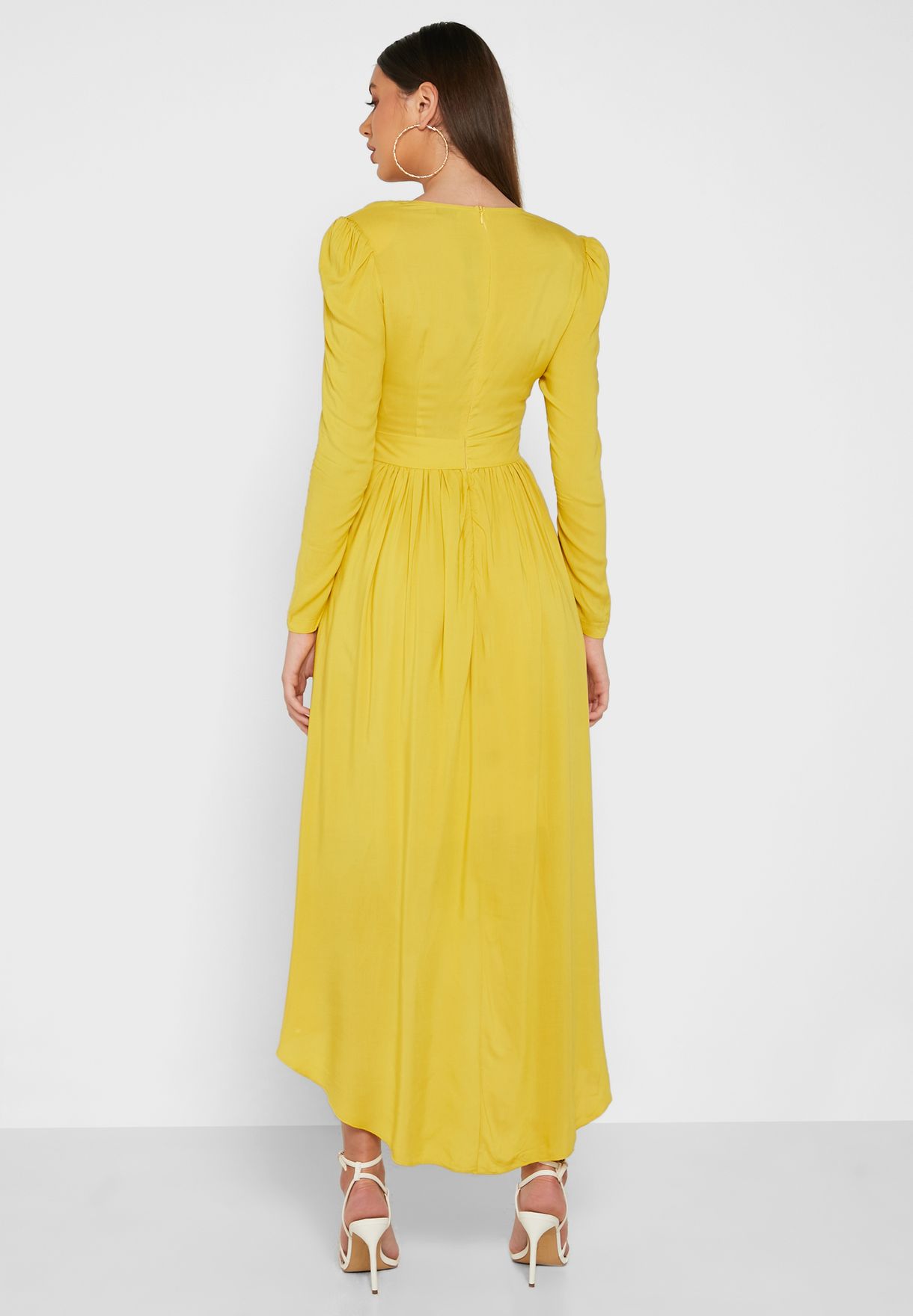 Buy Ella yellow Puff Sleeve Maxi Dress for Women in Manama, Riffa