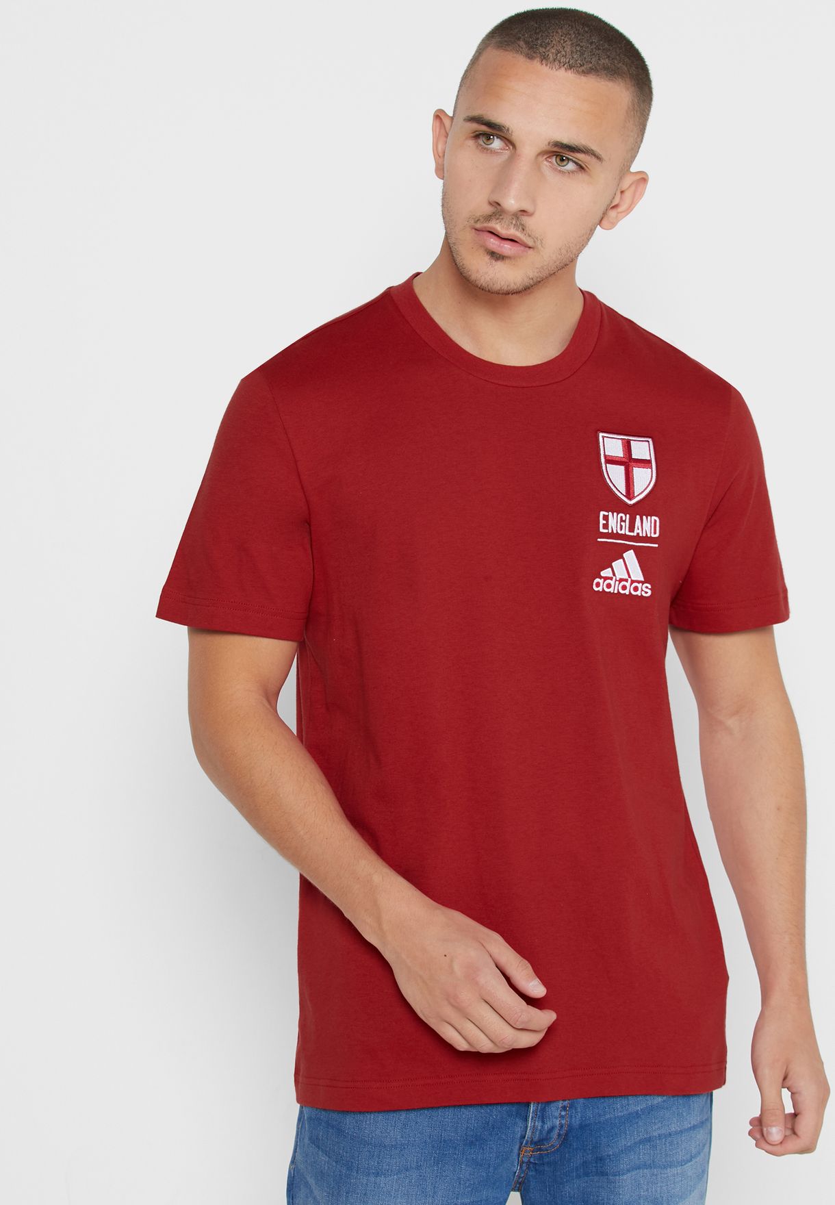 Buy adidas red England T-Shirt for Men in MENA, Worldwide | FK3570