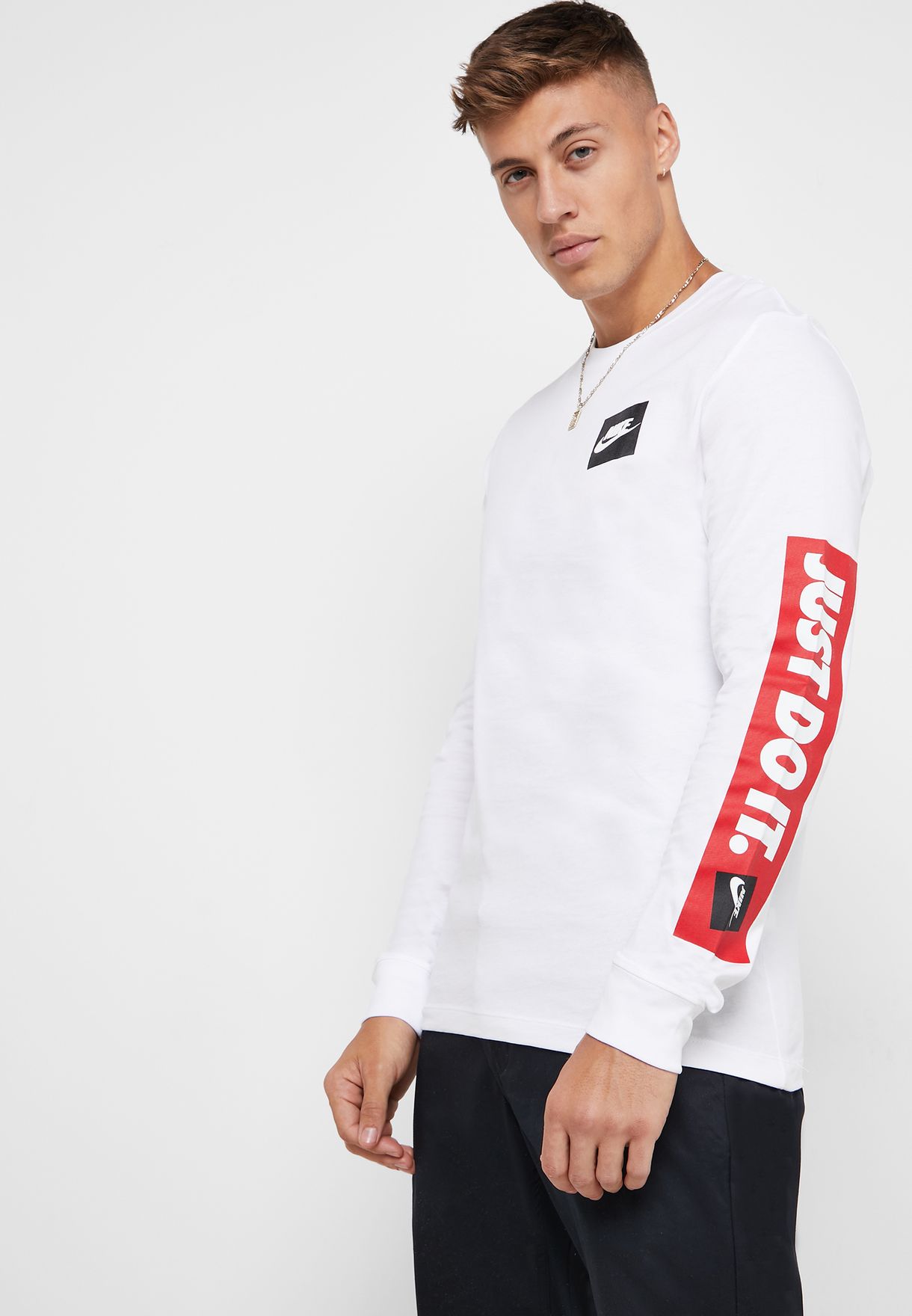 Buy Nike white NSW Just Do It T-Shirt 