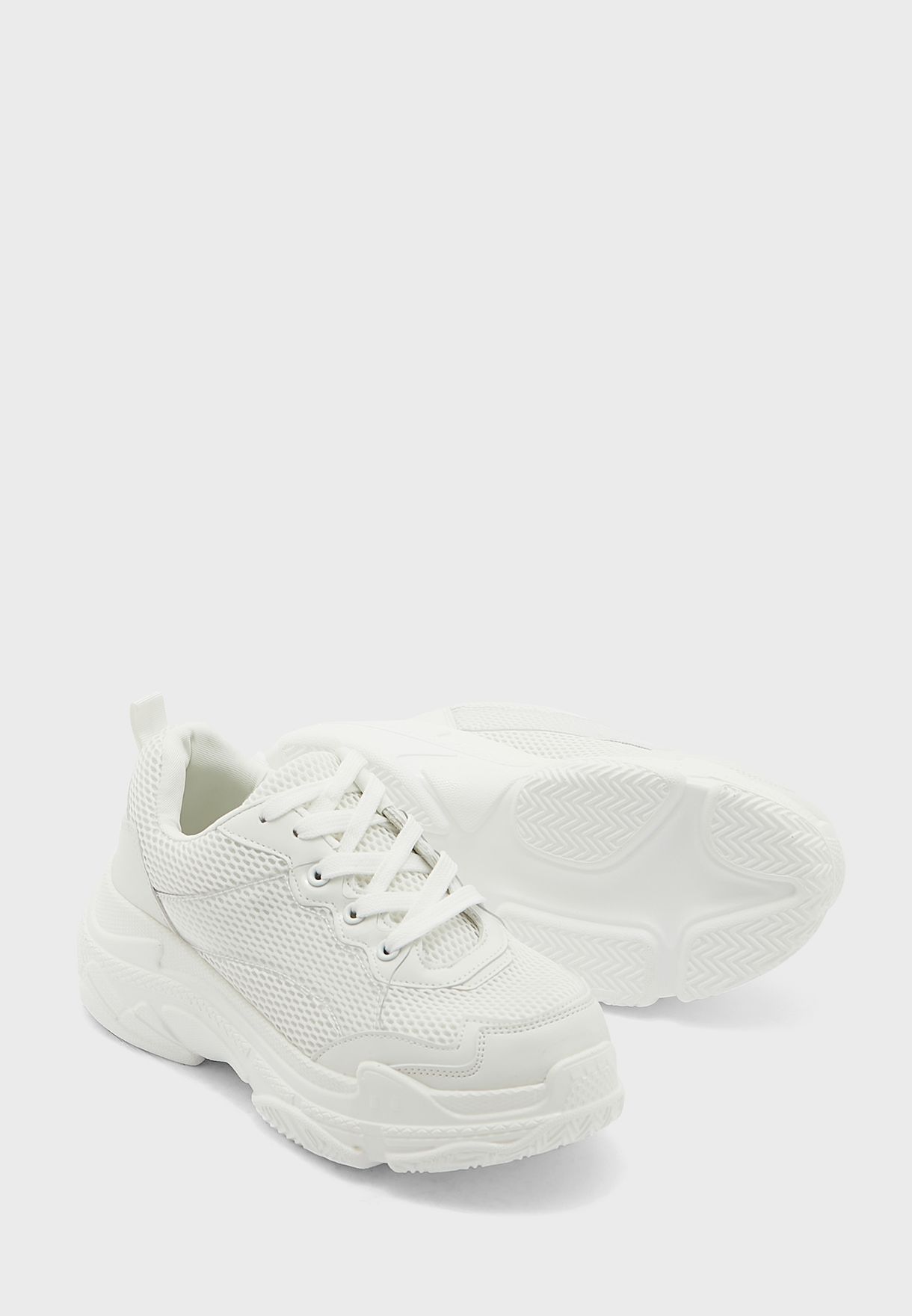 Textured Patent Chunky Sneaker