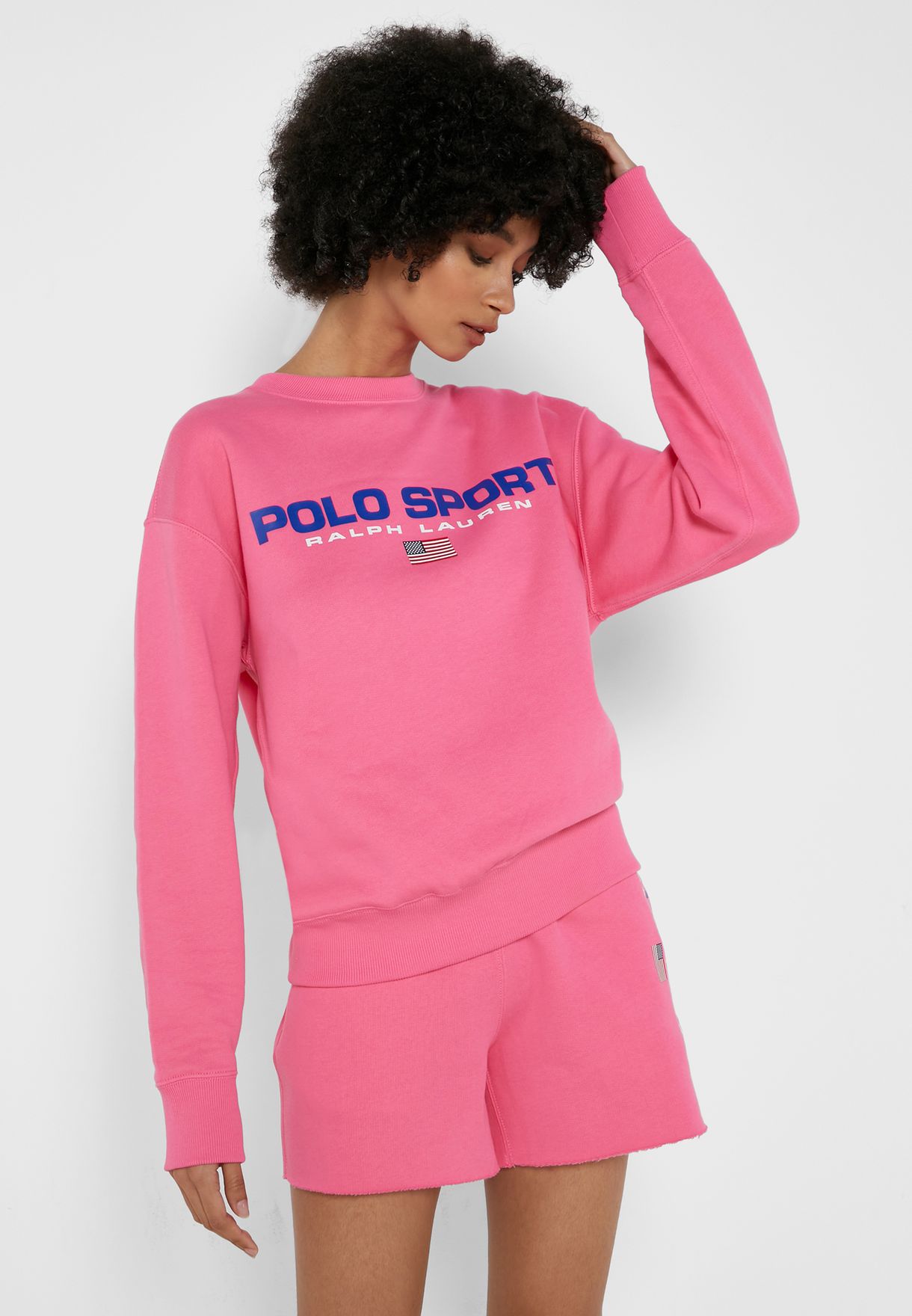 Buy Polo Ralph Lauren pink Polo Sweatshirt for Women in Muscat, Salalah