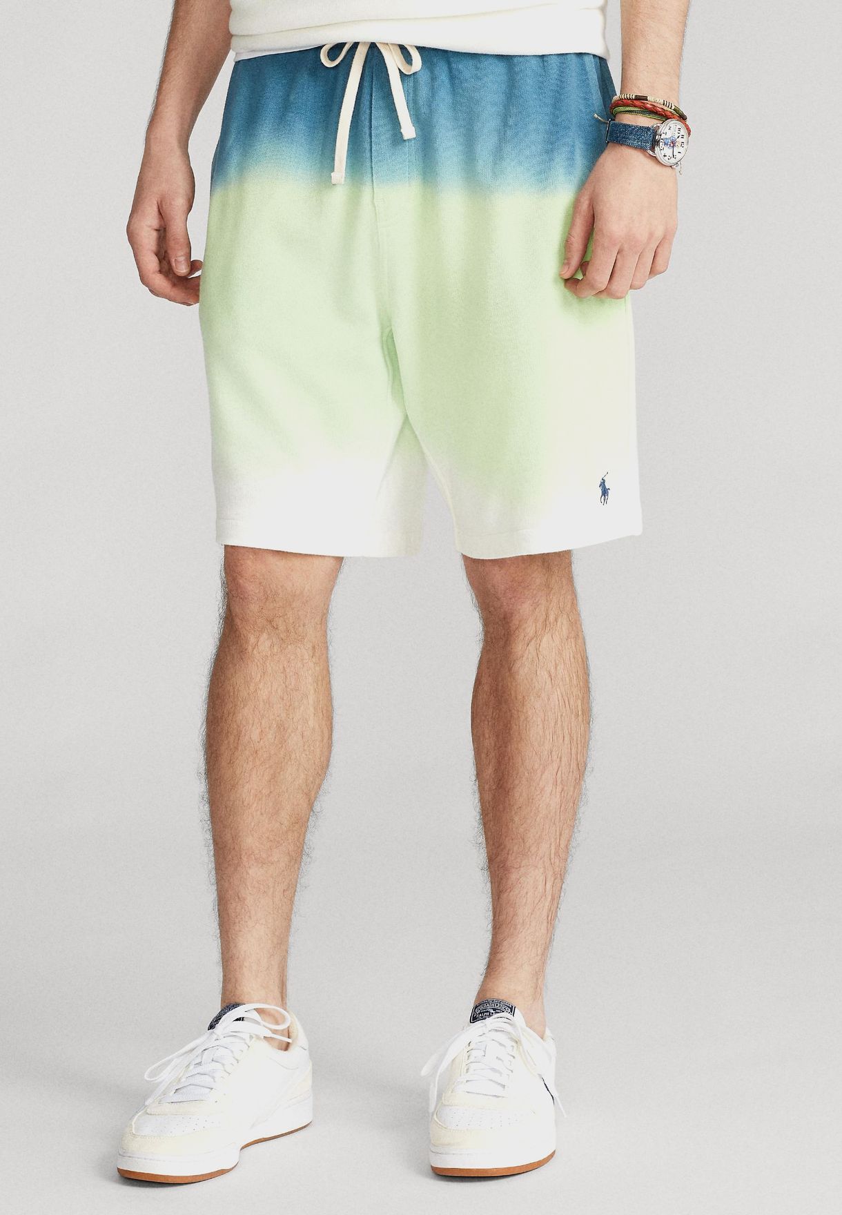 multicolor polo shorts