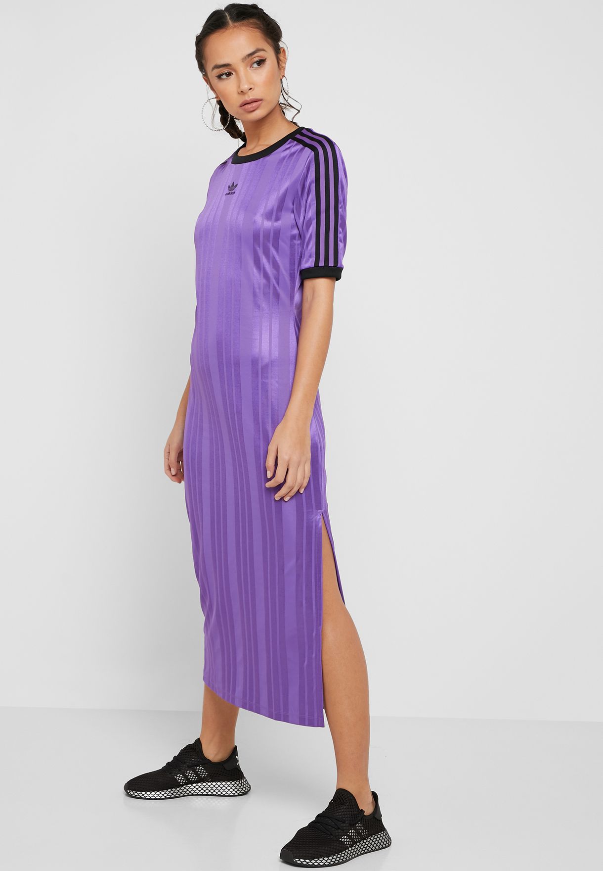 adidas Originals purple 3 Stripes Dress 