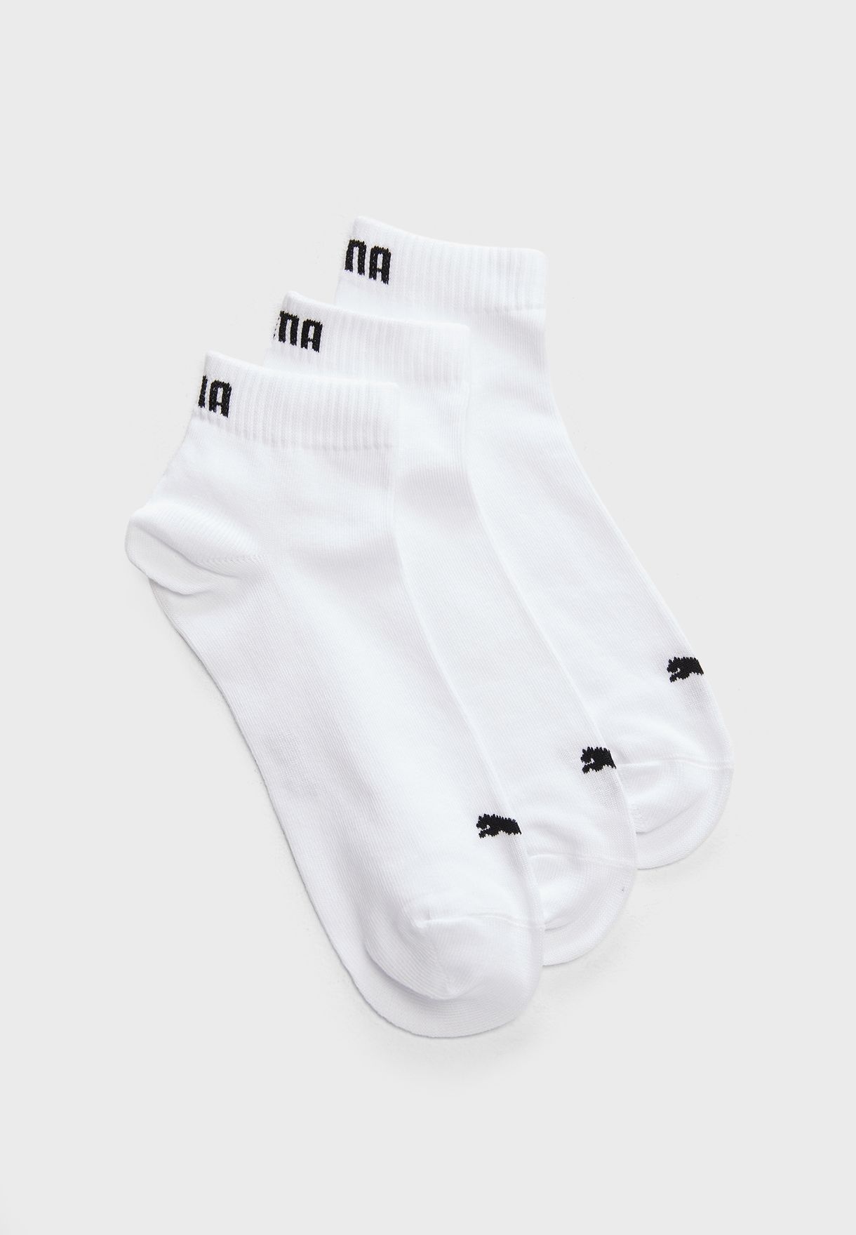 Buy PUMA white 3 Pack Ankle Socks for 