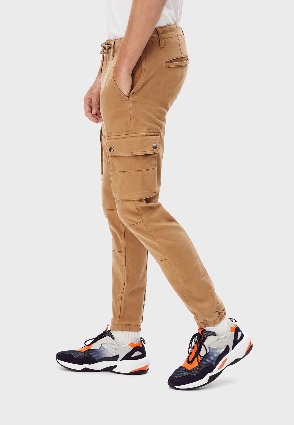 cargo pants and sneakers
