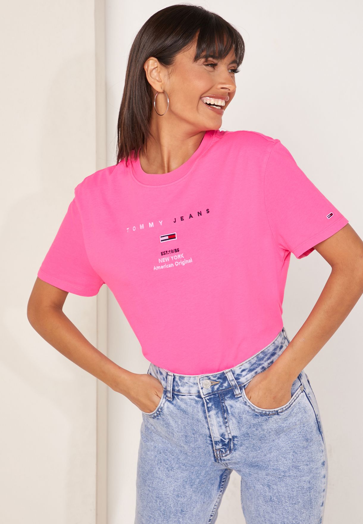 tommy jeans t shirt pink