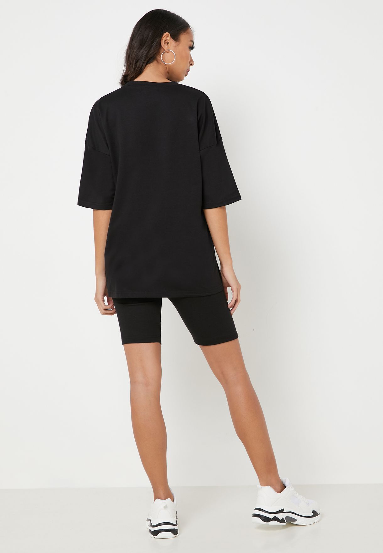 Buy Missguided Black Crew Neck T Shirt And Cycling Shorts Set Co Ord For Women In Dubai Abu Dhabi 0014