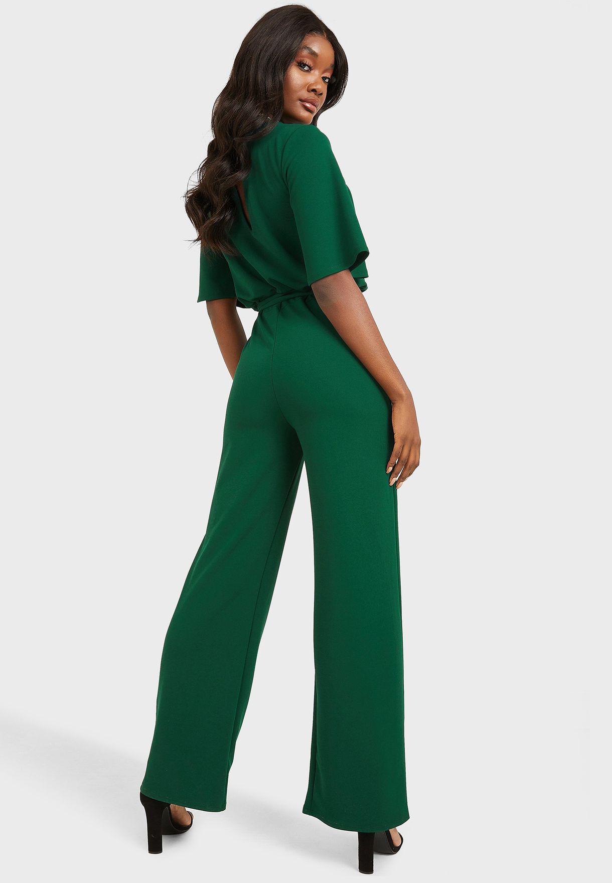 green quiz jumpsuit