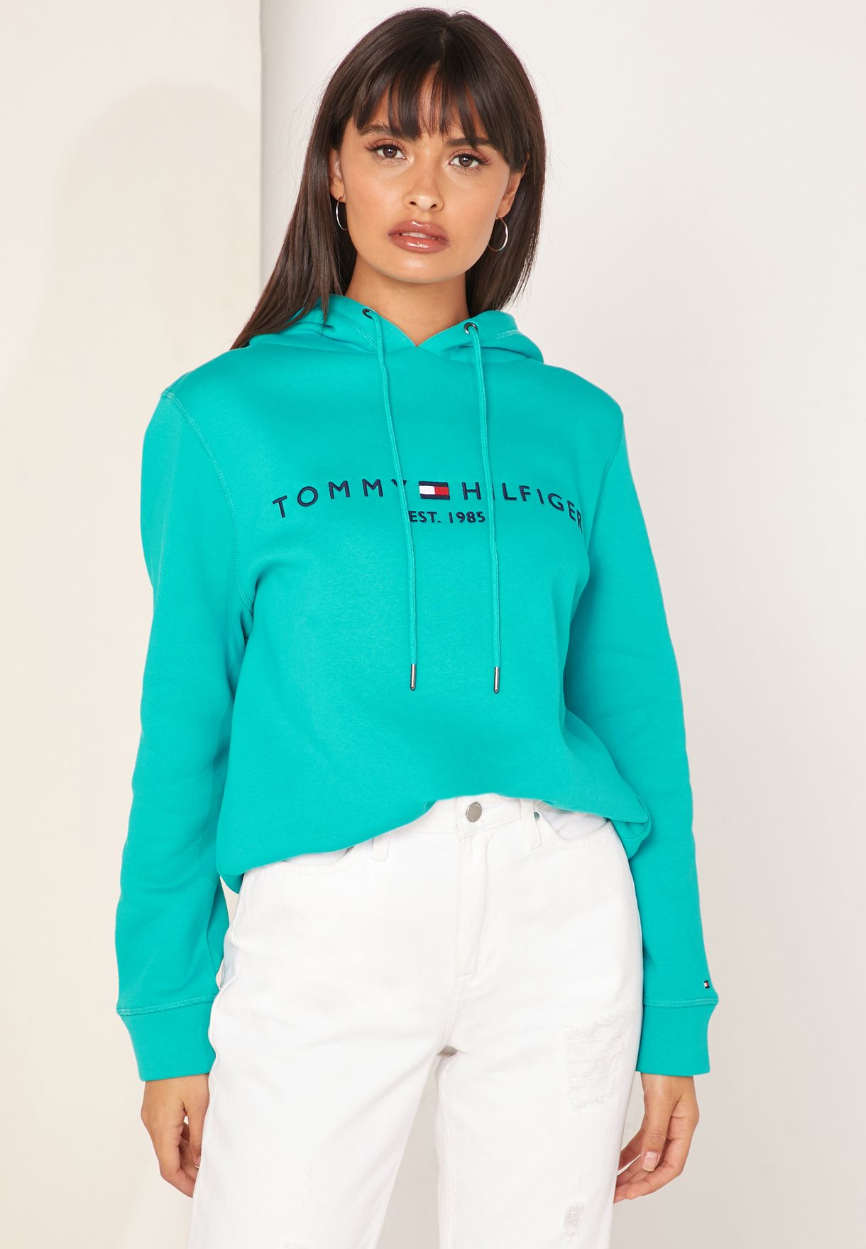 green tommy hilfiger hoodie