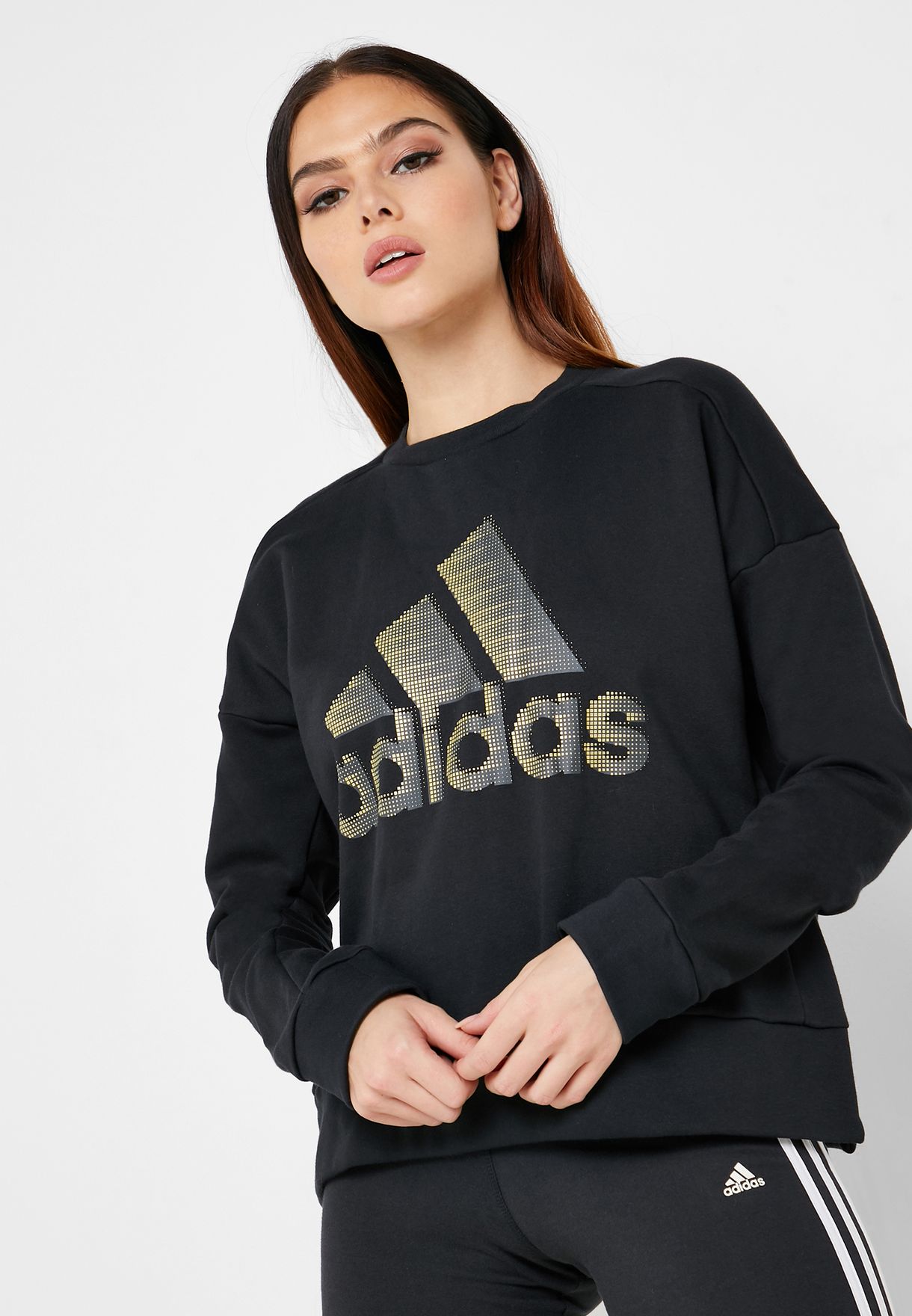 Buy adidas black ID Glam Sweatshirt for 
