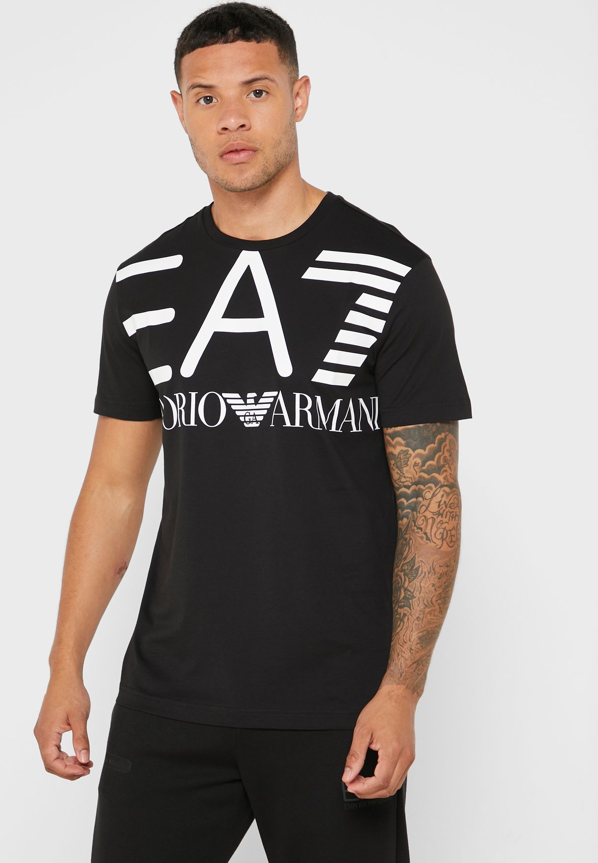 emporio armani crew neck t shirt black