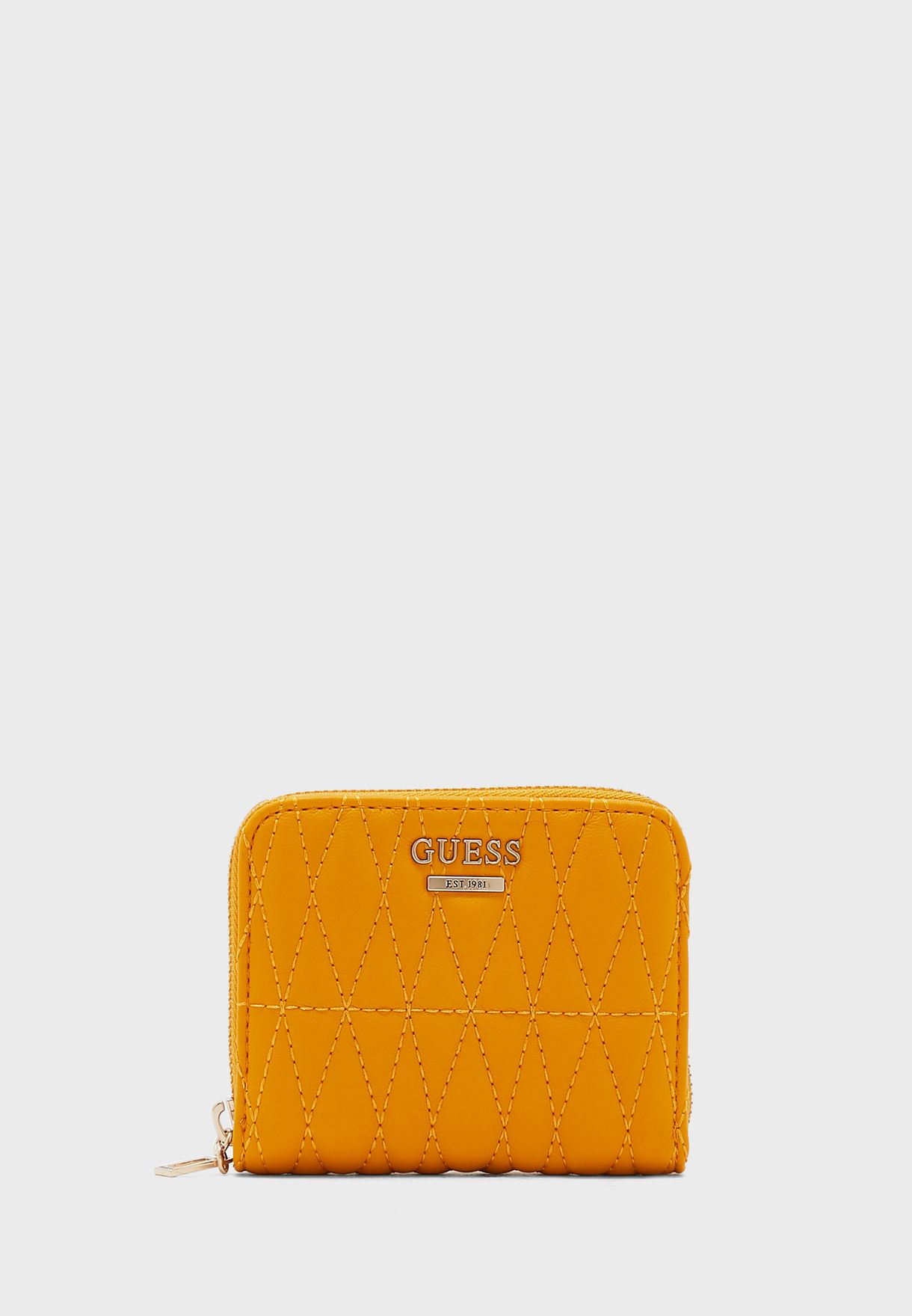 yellow guess purse