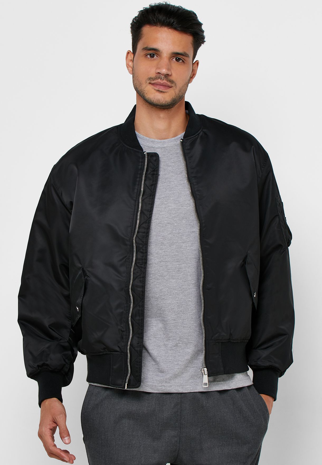 Buy Forever 21 black Essential Bomber Jacket for Men in Kuwait city, other  cities