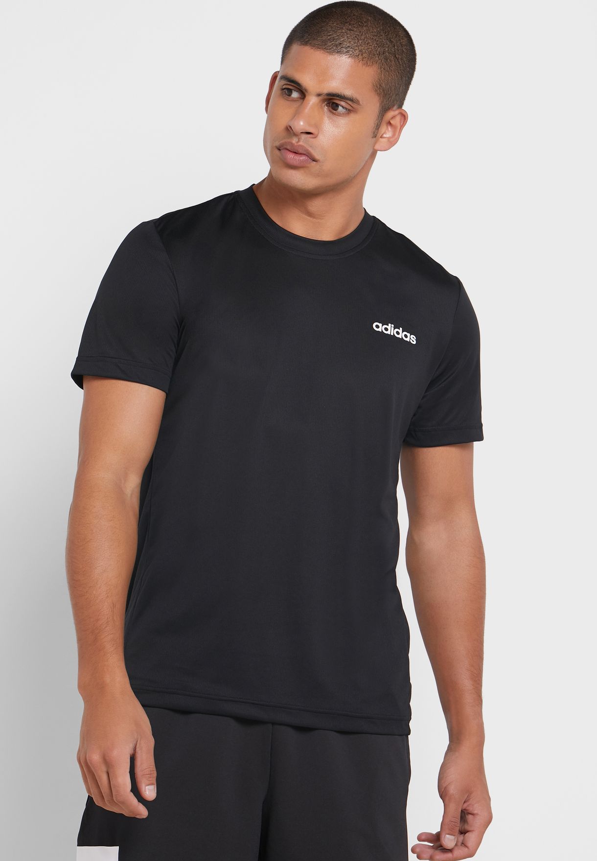 Buy adidas black D2M T-Shirt for Men in 