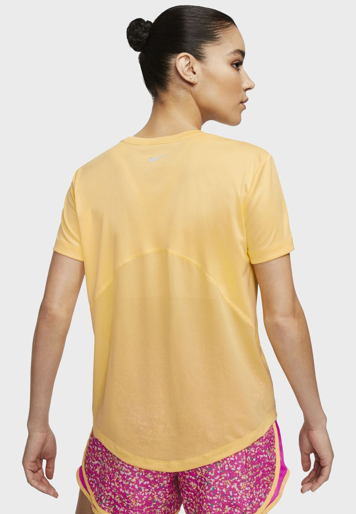 yellow nike miler t shirt