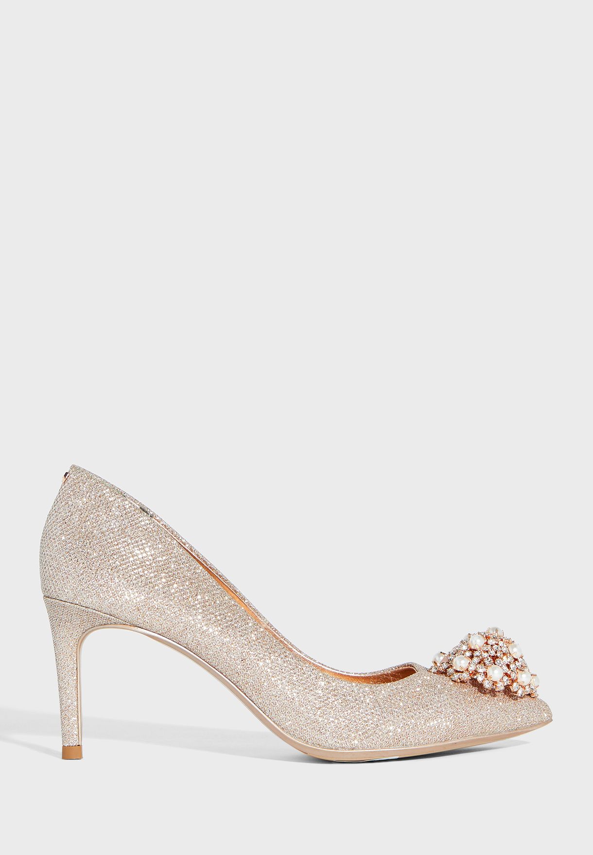 ted baker silver court shoes