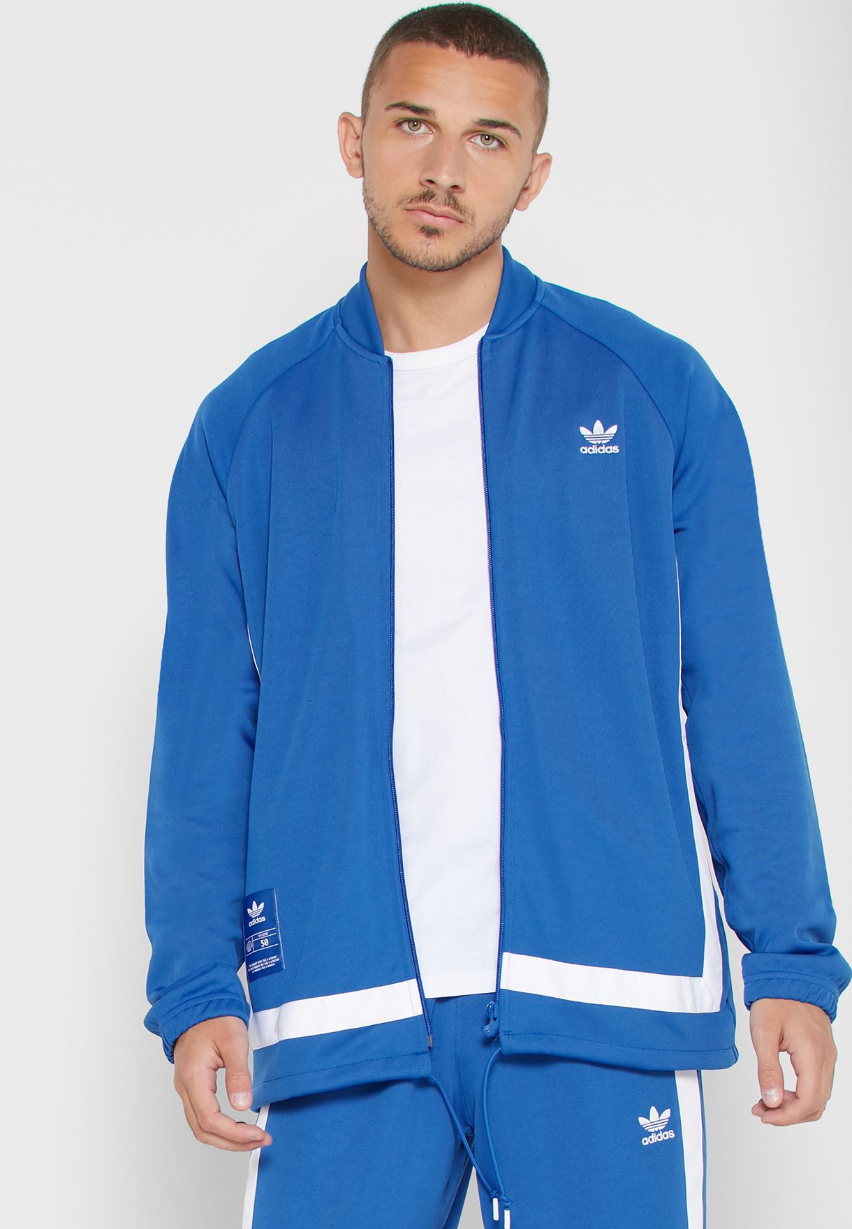 adidas originals track jacket blue