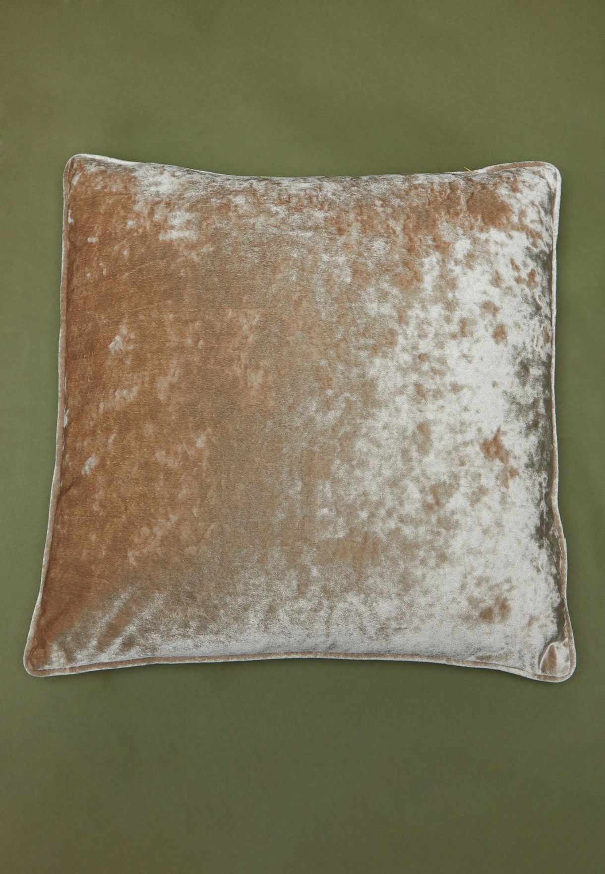 Champagne Velvet Cushion With Insert 50cm x 50cm