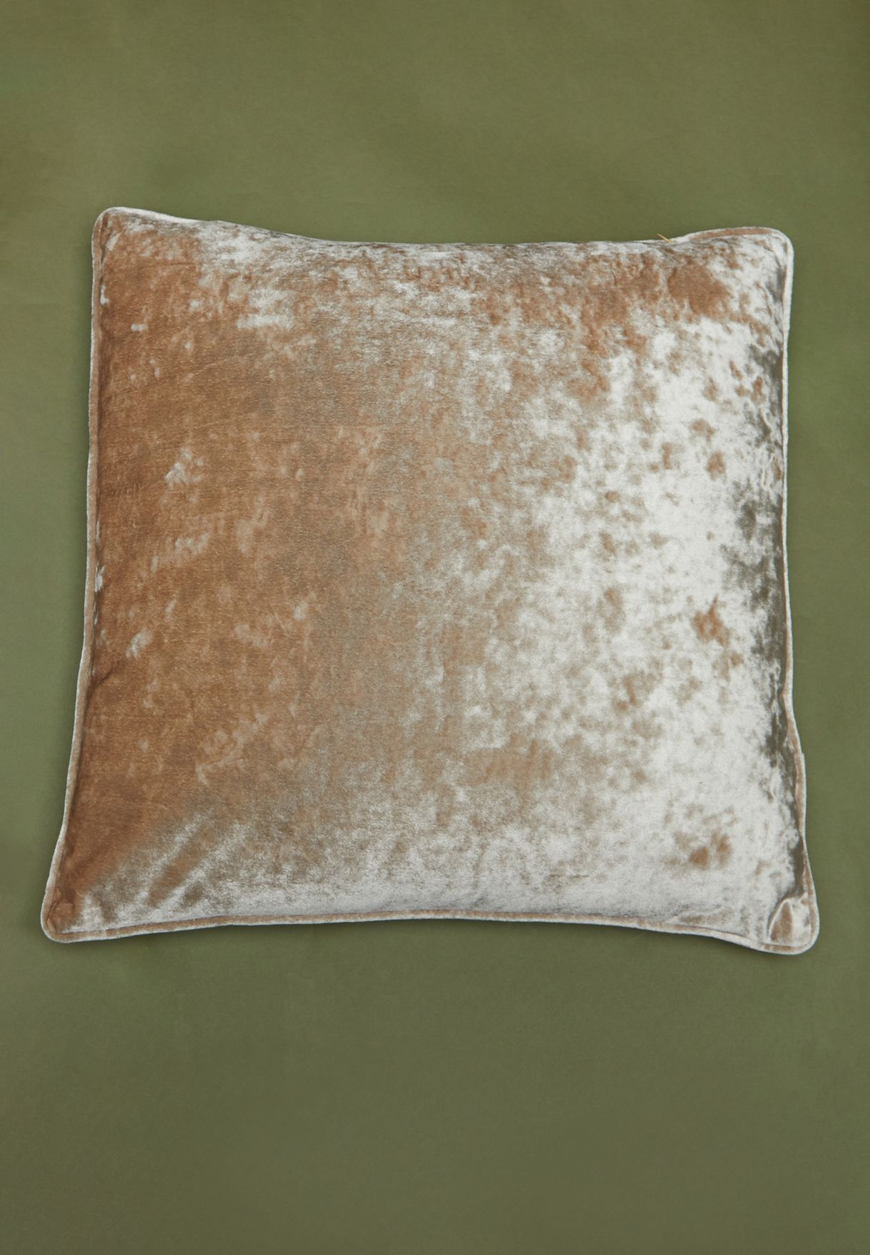 Champagne Velvet Cushion With Insert 50cm x 50cm