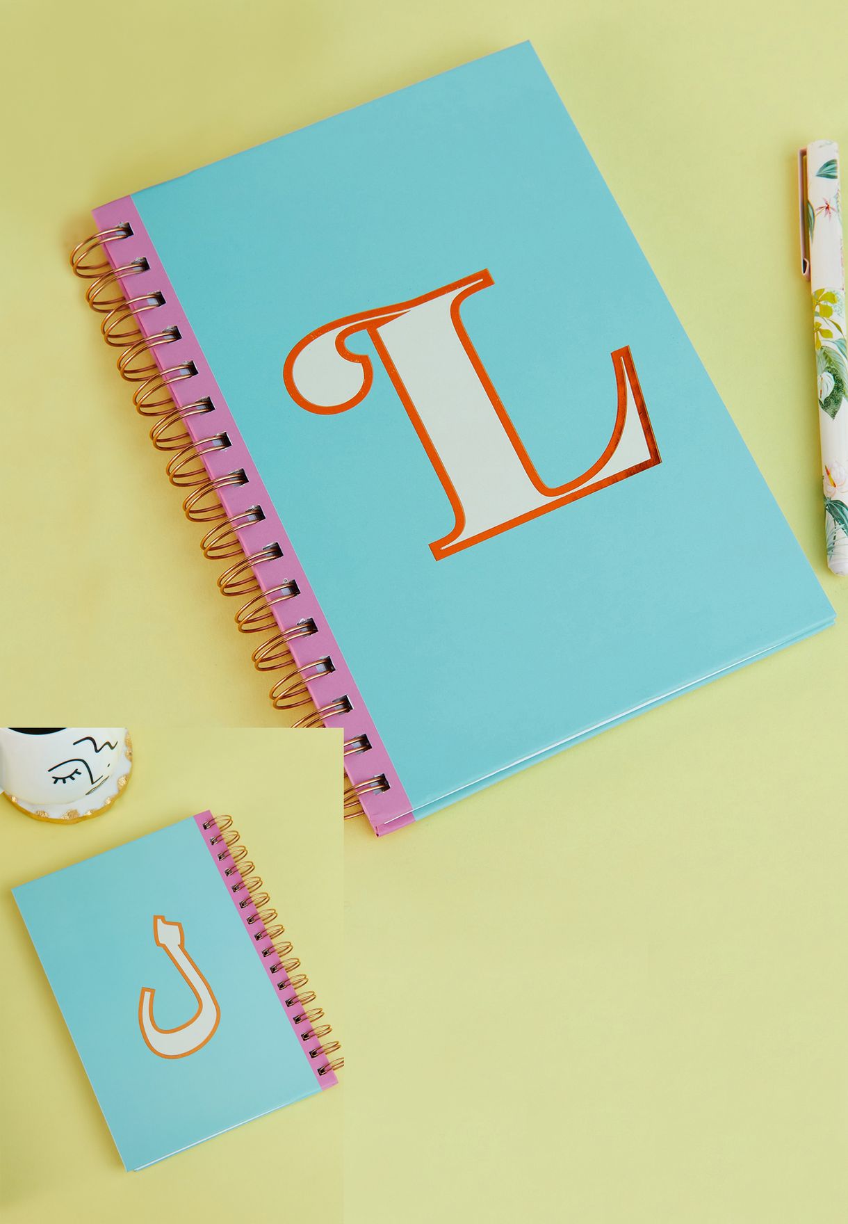 A5 Reversible English & Arabic Monogram Notebook - L