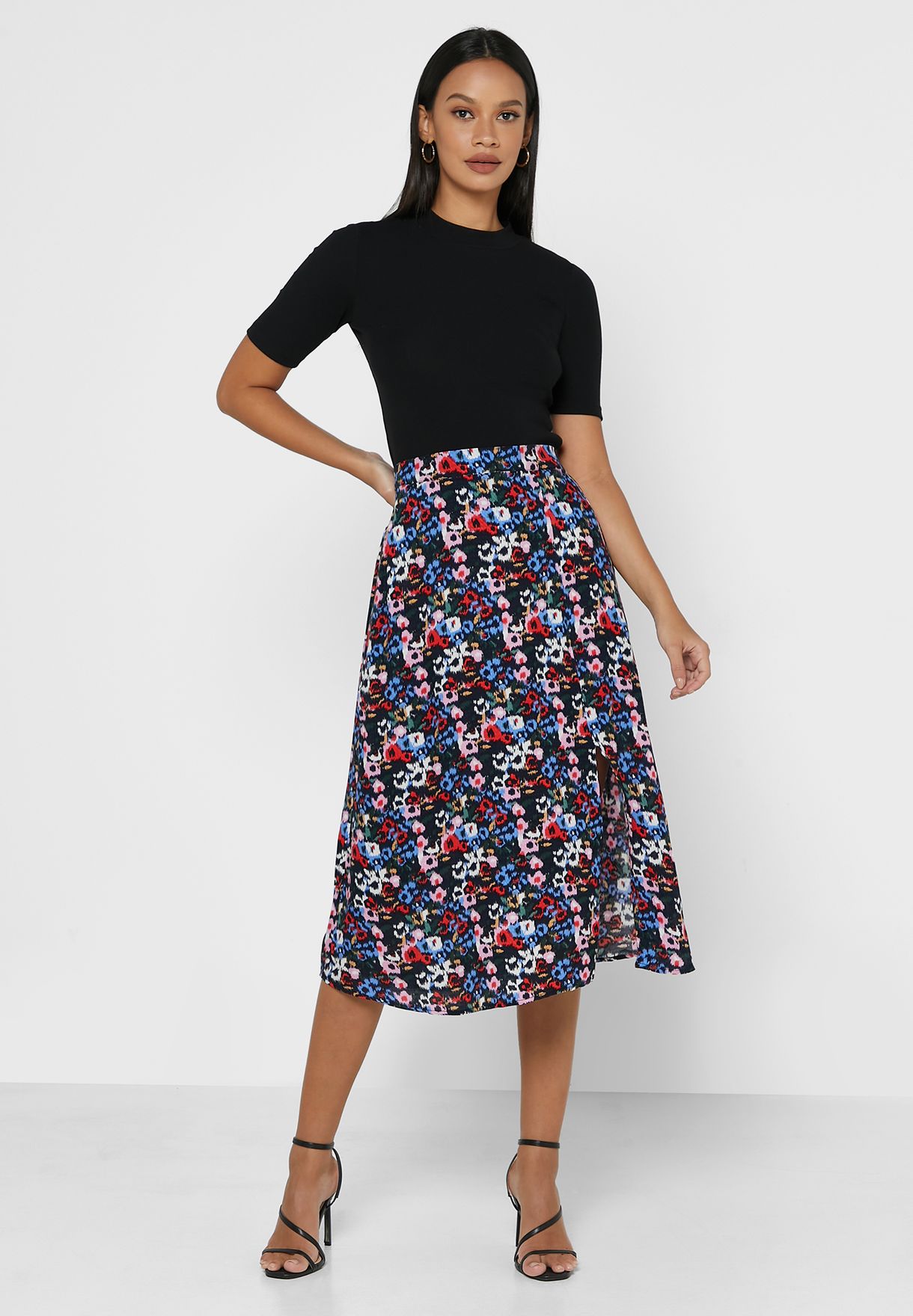 Floral Print Skirt