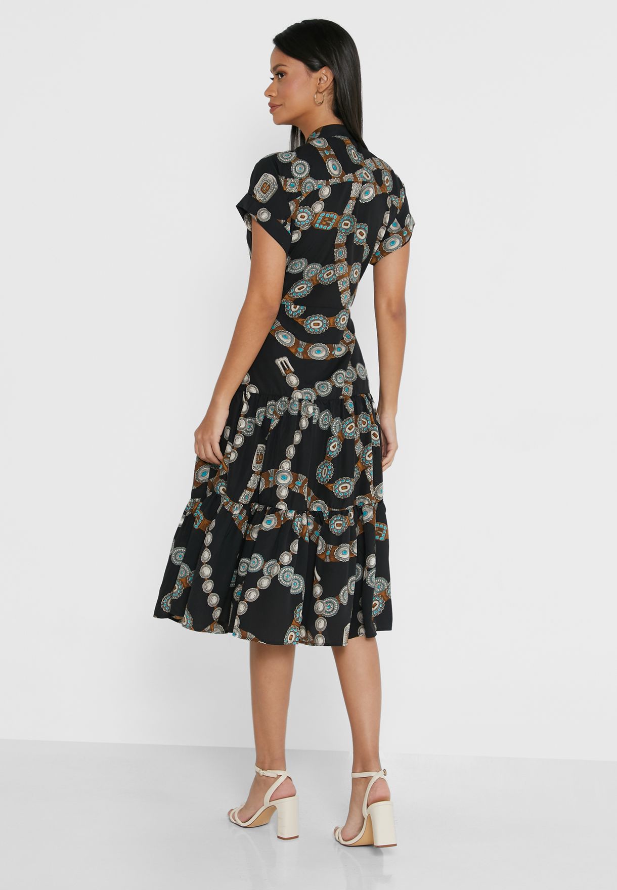 ralph lauren pleated floral print dress