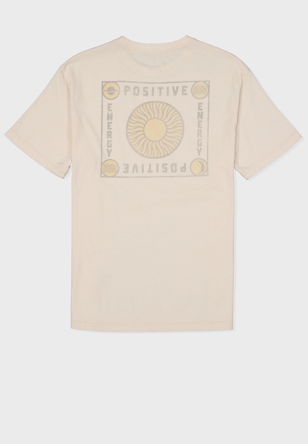 Buy American Eagle beige Positive Energy Crew Neck T-Shirt for Men in ...