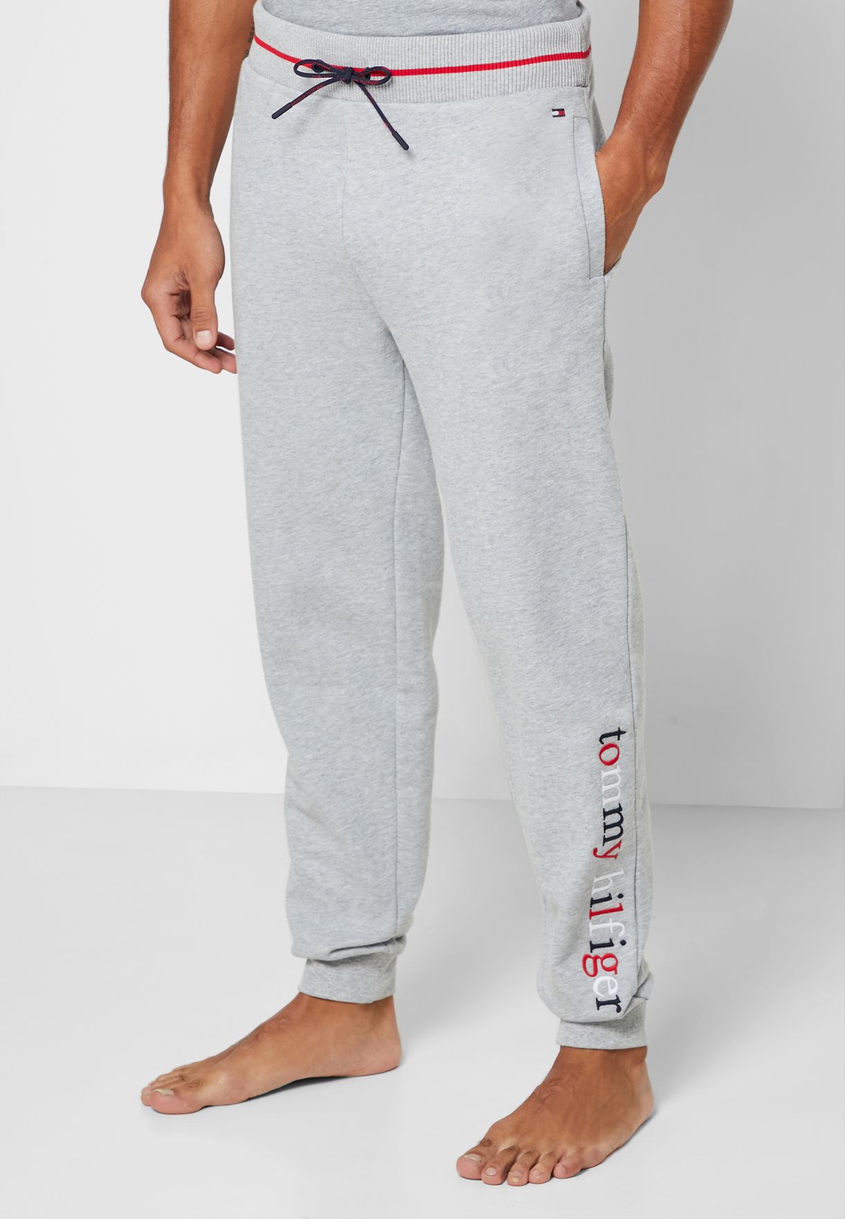 Buy Tommy Hilfiger grey Logo Sweatpants 