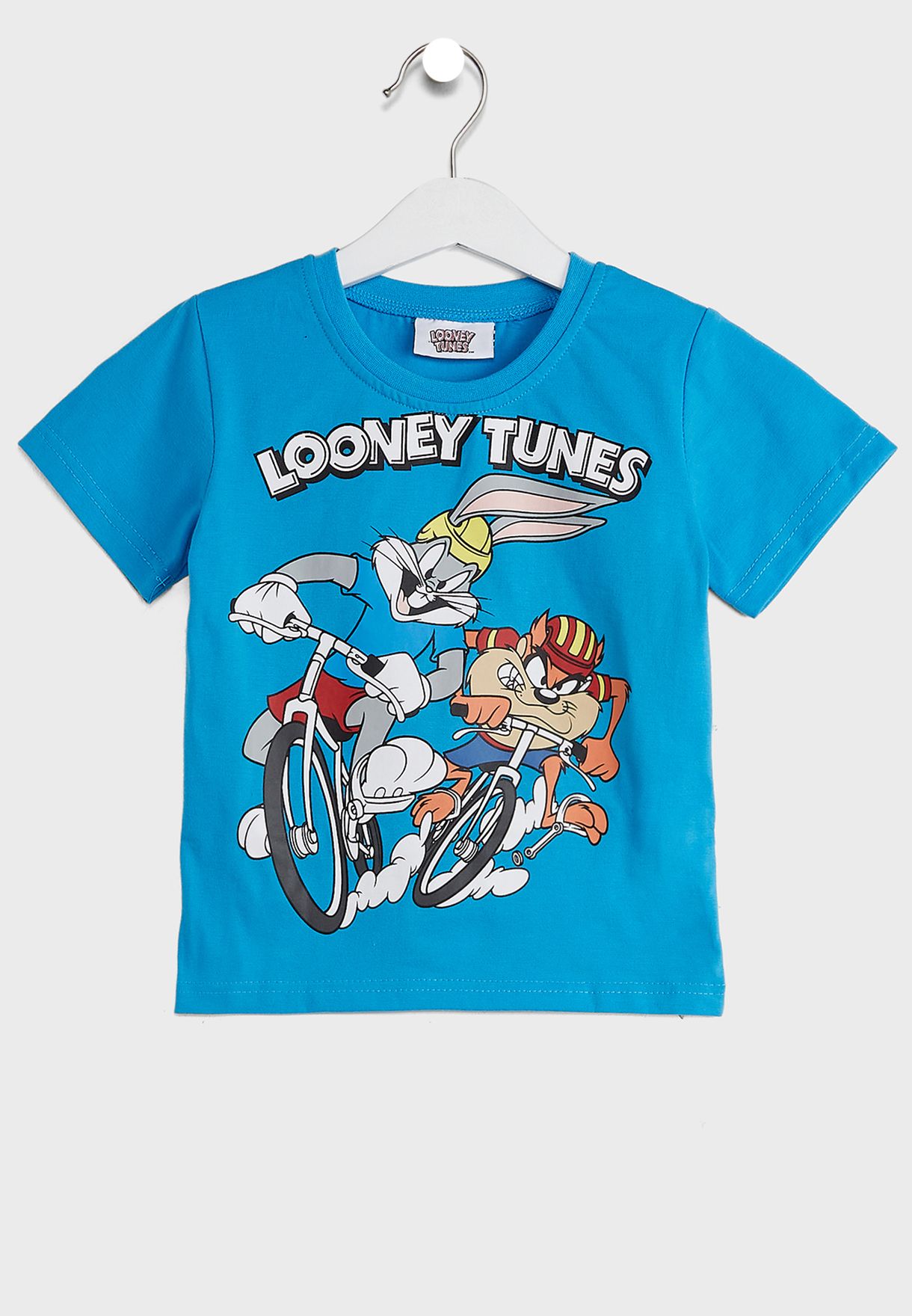 Kids Bugs Bunny Print T-Shirt + Shorts Set With Bag