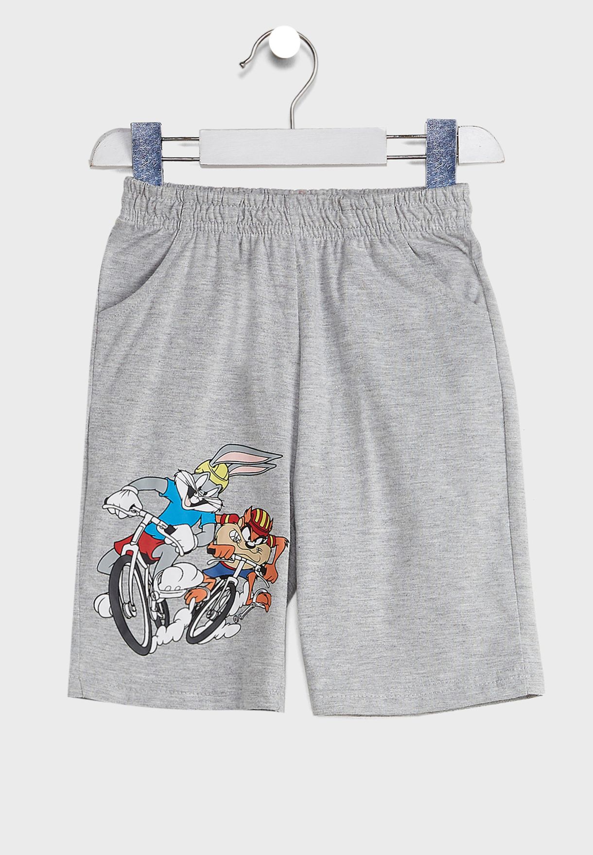 Kids Bugs Bunny Print T-Shirt + Shorts Set With Bag